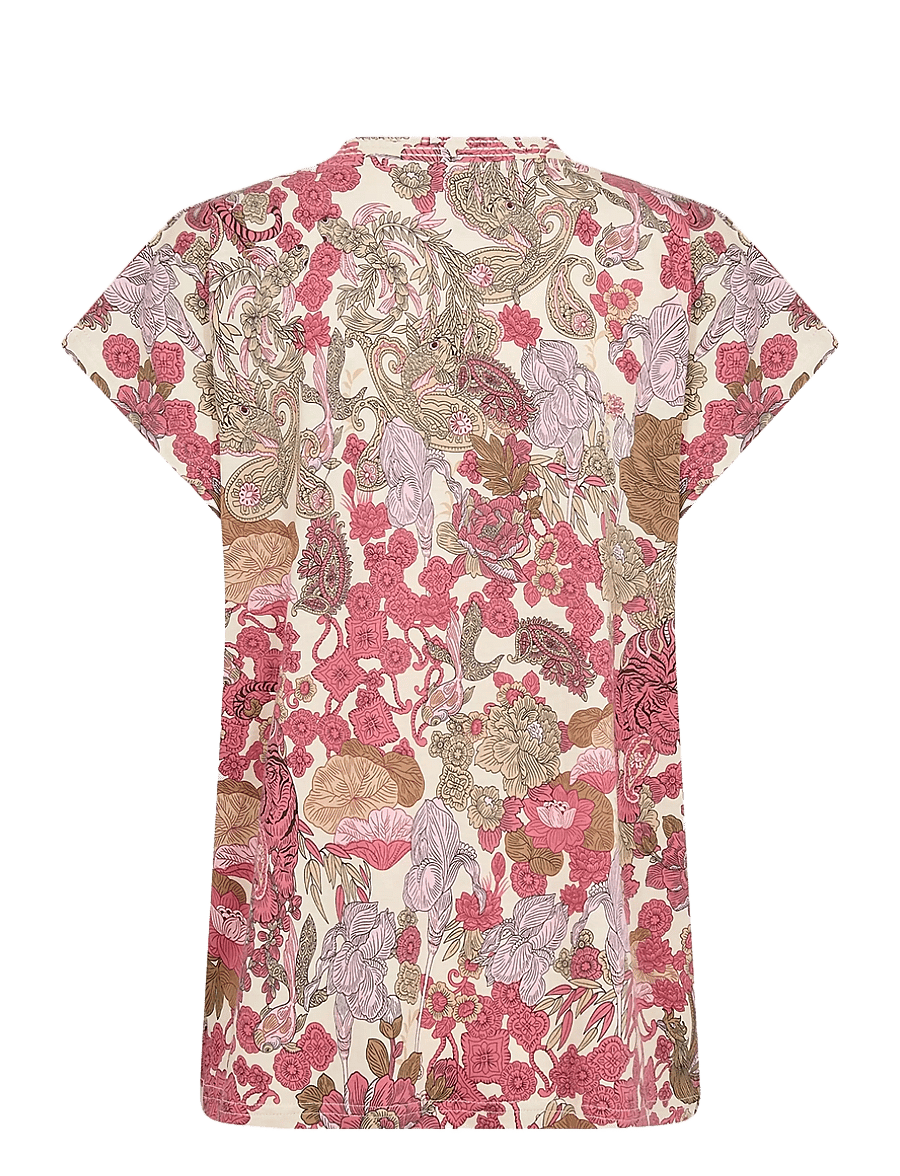 Soyaconcept - SC-FELICITY AOP - t-shirts - 4390 rapture rose combi - 1