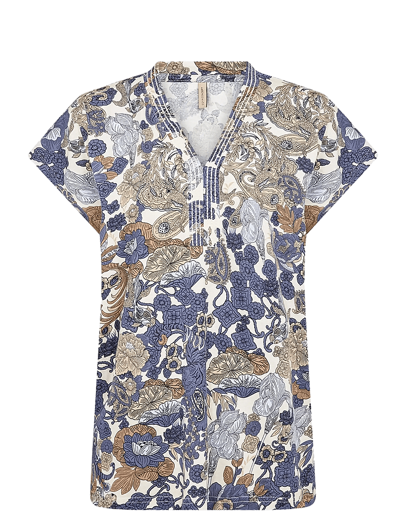 Soyaconcept - SC-FELICITY AOP - t-shirts - 6910 navy combi - 0