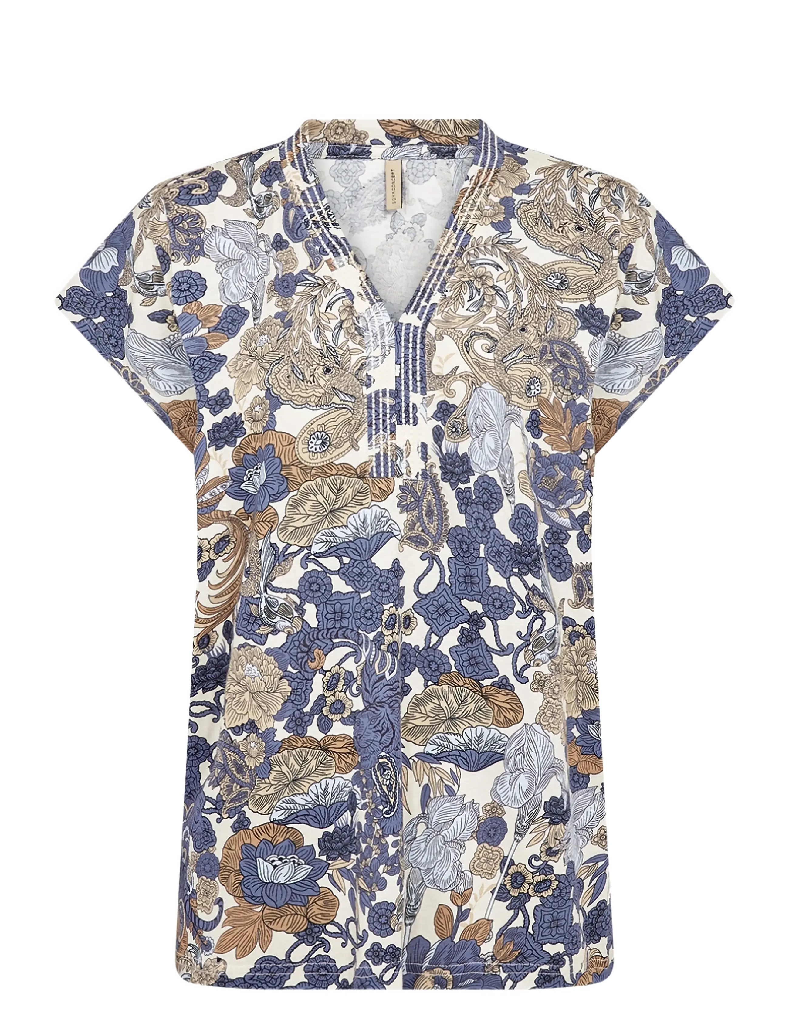 Soyaconcept SC-FELICITY AOP - T-shirts & Hauts - 6910 NAVY COMBI / blue
