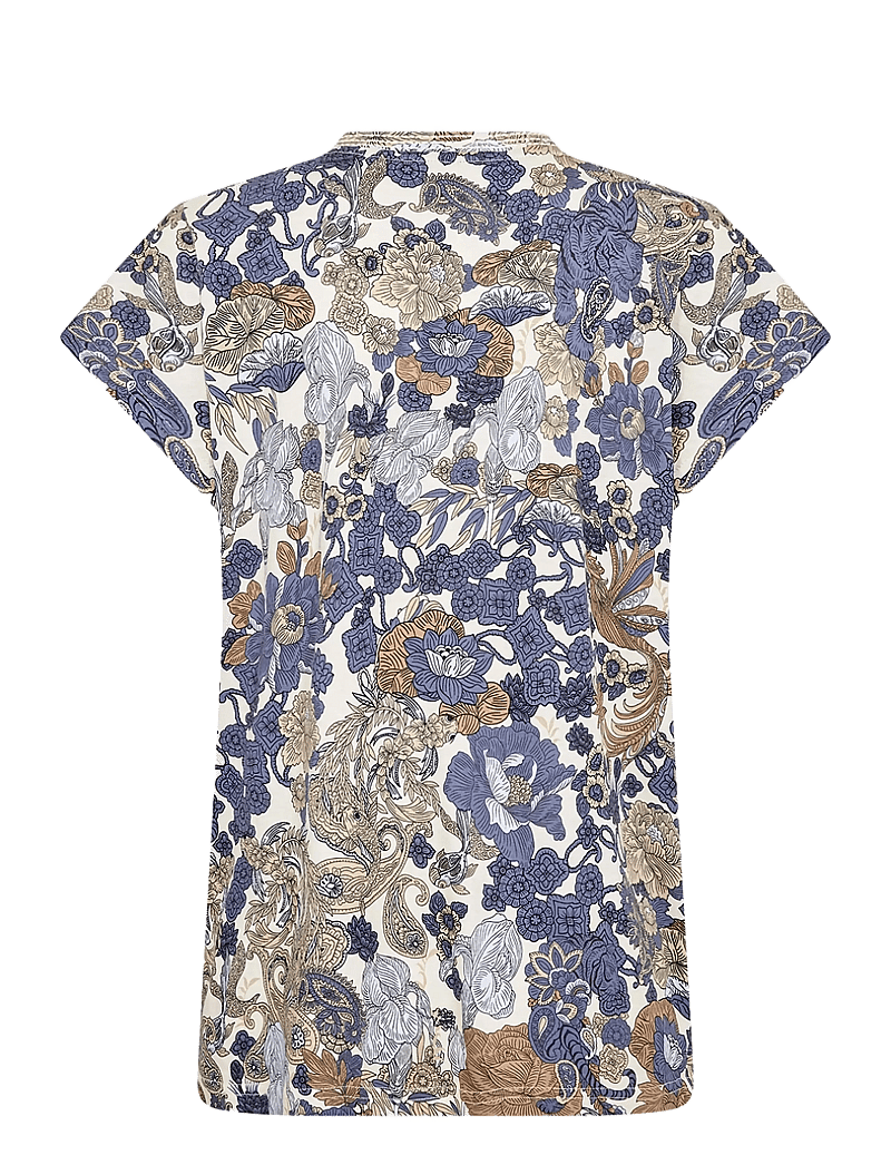 Soyaconcept - SC-FELICITY AOP - t-shirts - 6910 navy combi - 1