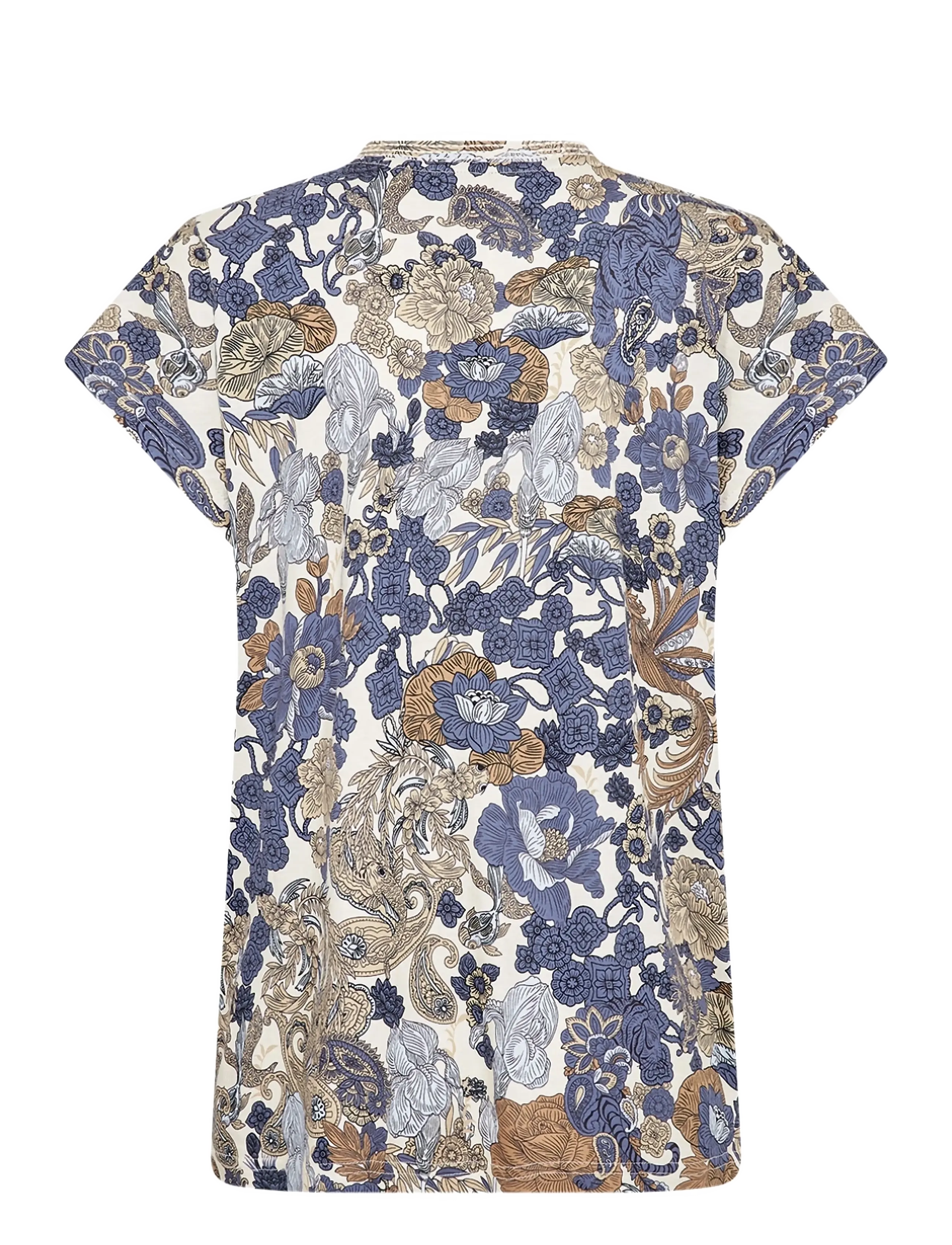Soyaconcept - SC-FELICITY AOP - t-shirts - 6910 navy combi - 2