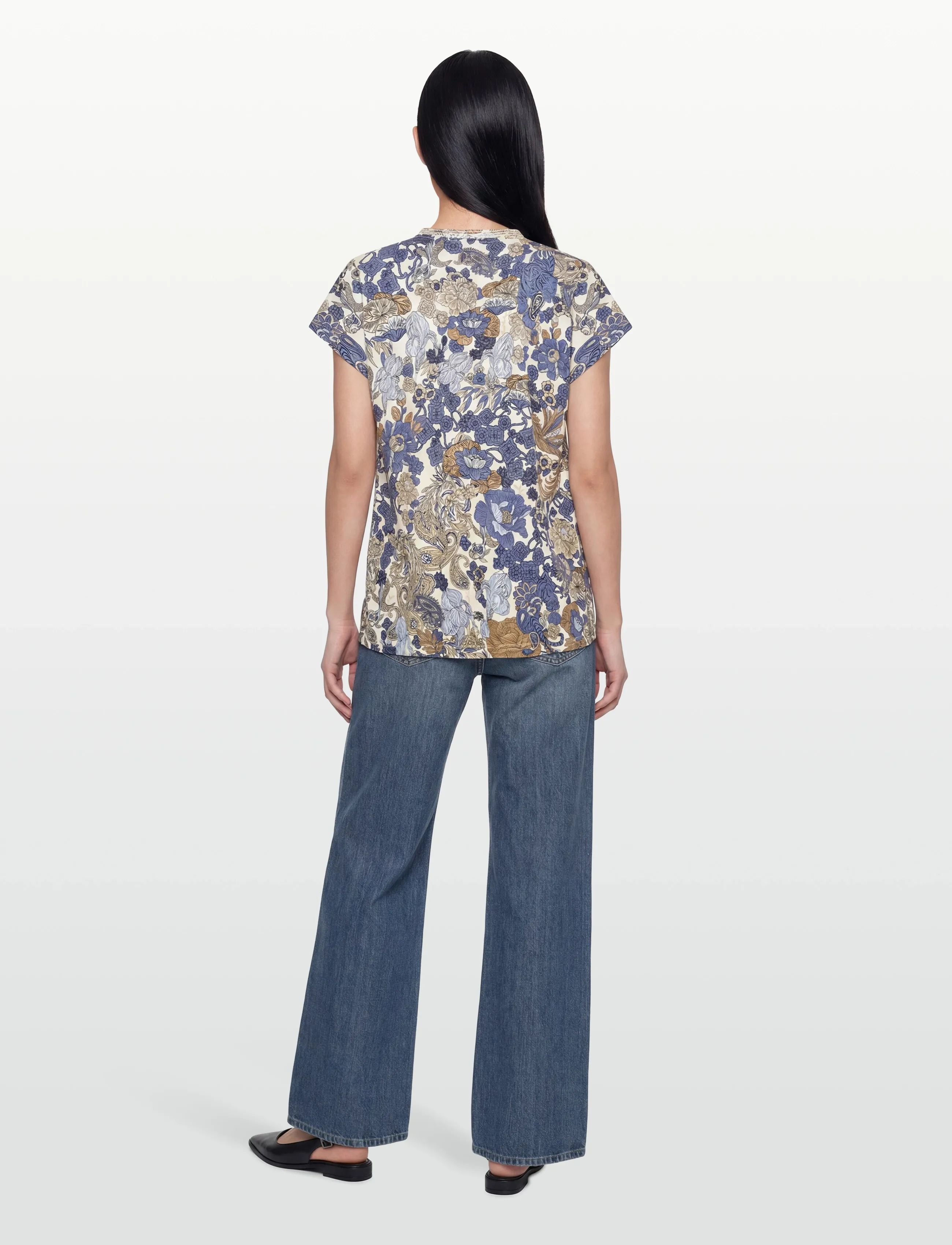 Soyaconcept - SC-FELICITY AOP - t-shirts - 6910 navy combi - 4