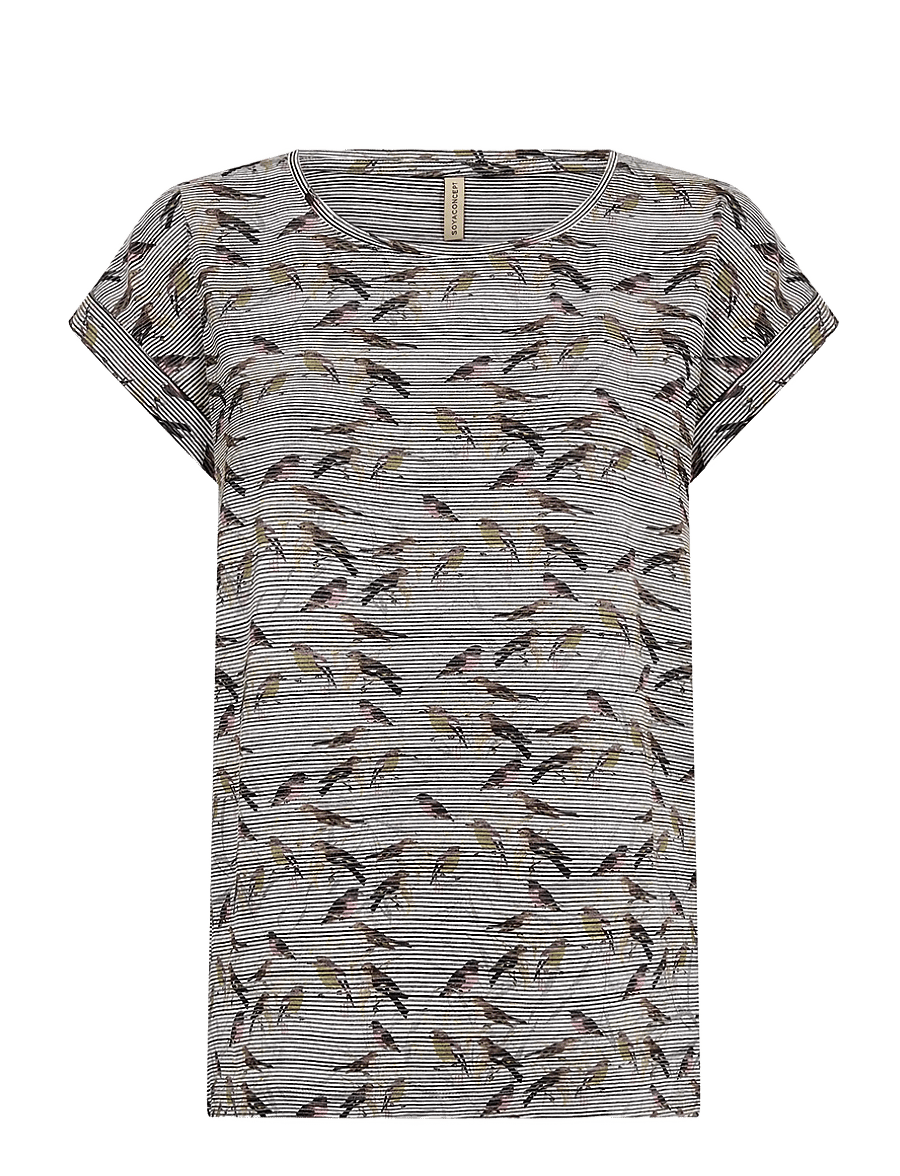 Soyaconcept - SC-GALINA - t-shirts - 8008 sand combi - 1