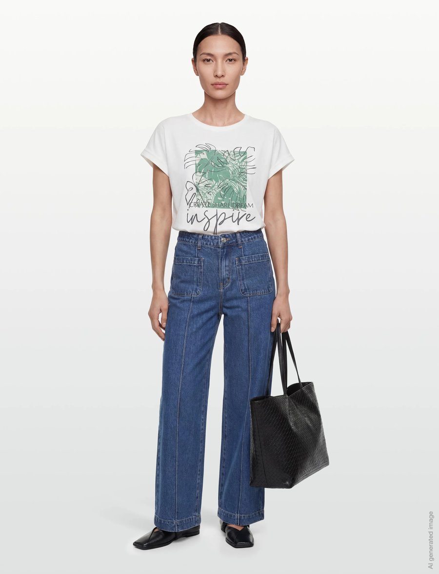 Soyaconcept - SC-RINA FP - t-shirts - 7505 frosty spruce - 0