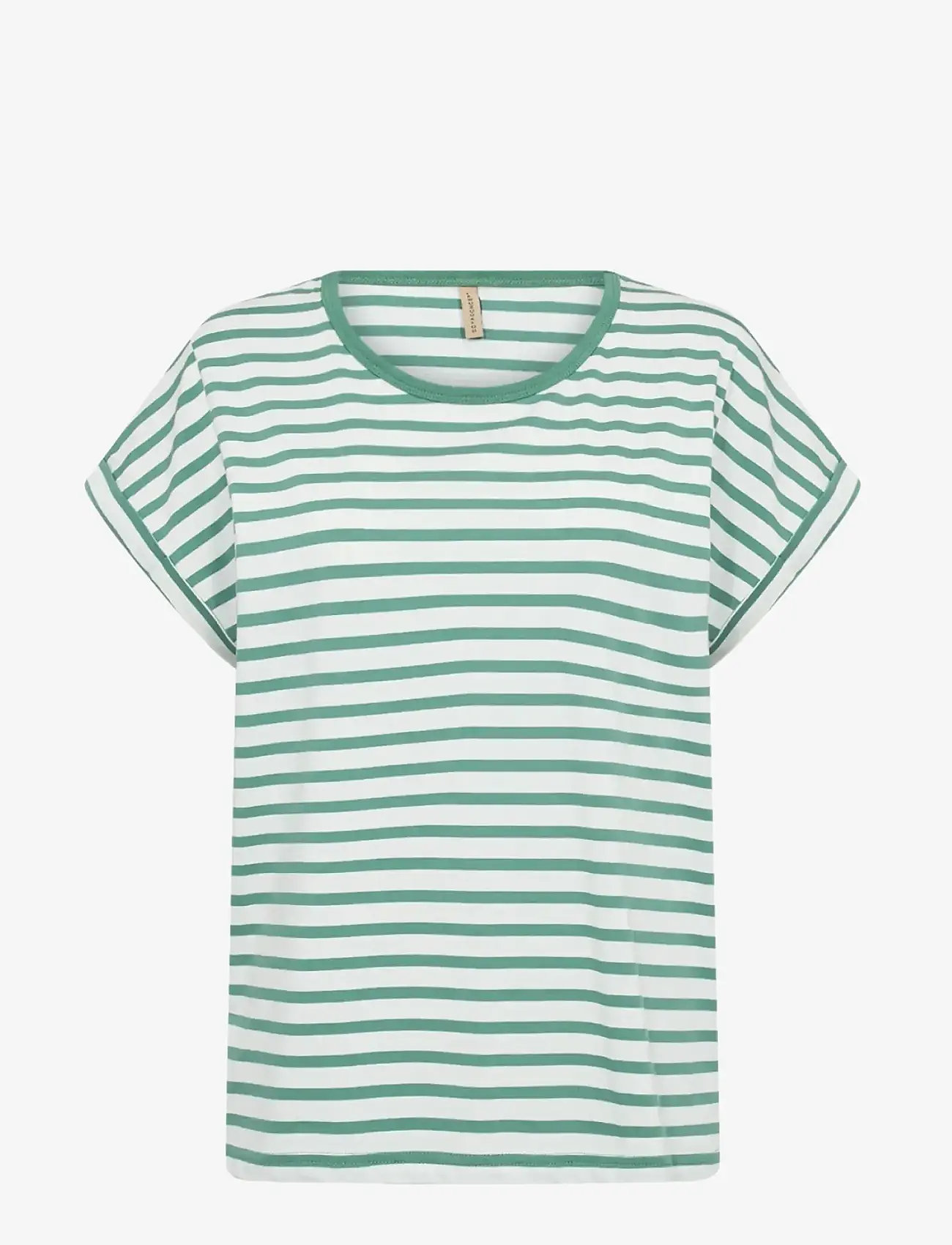 Soyaconcept - SC-RINA STRIPE - t-shirts - 7505c frosty spruce combi - 0
