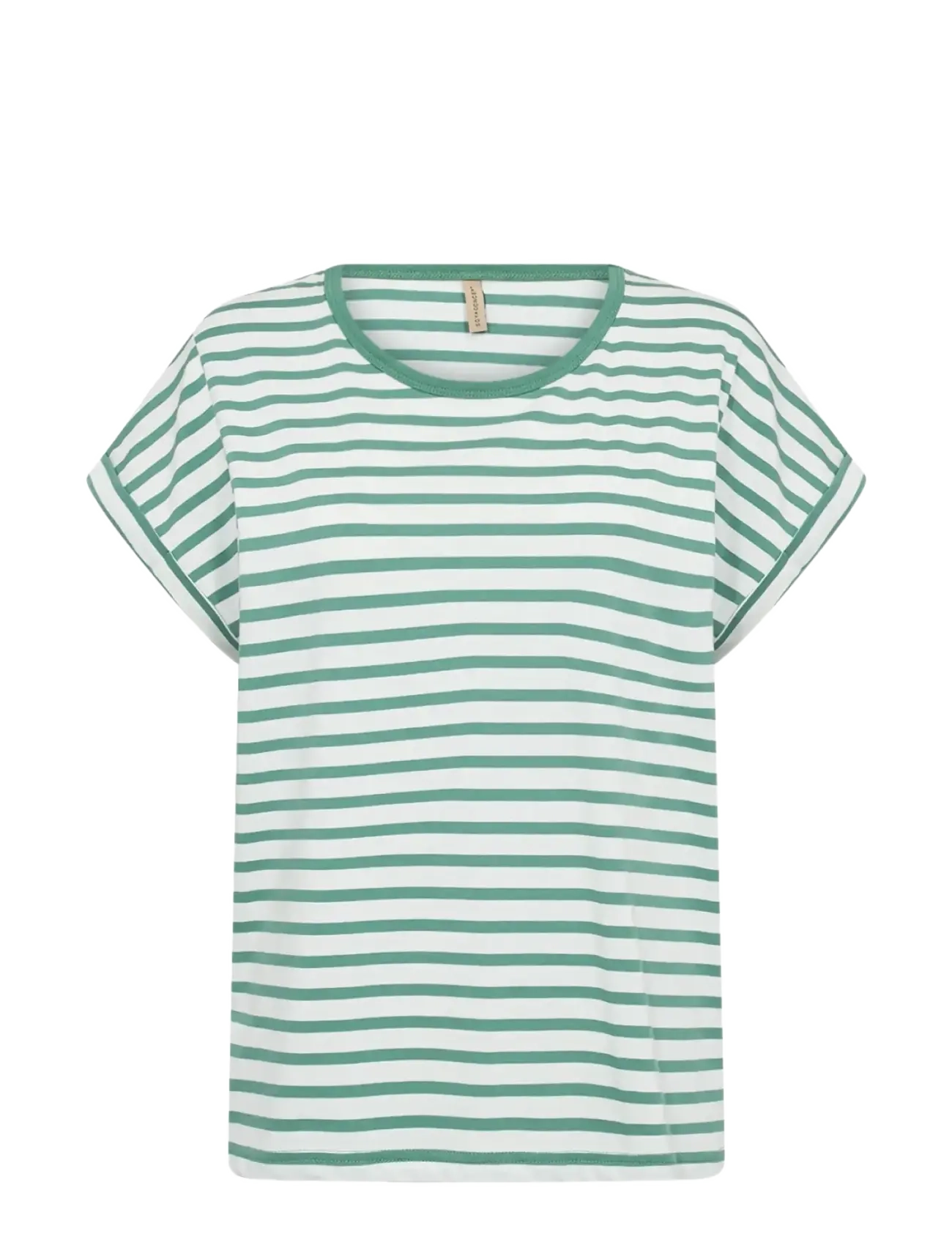 Soyaconcept SC-RINA STRIPE - T-shirts & Hauts - 7505C FROSTY SPRUCE COMBI / white