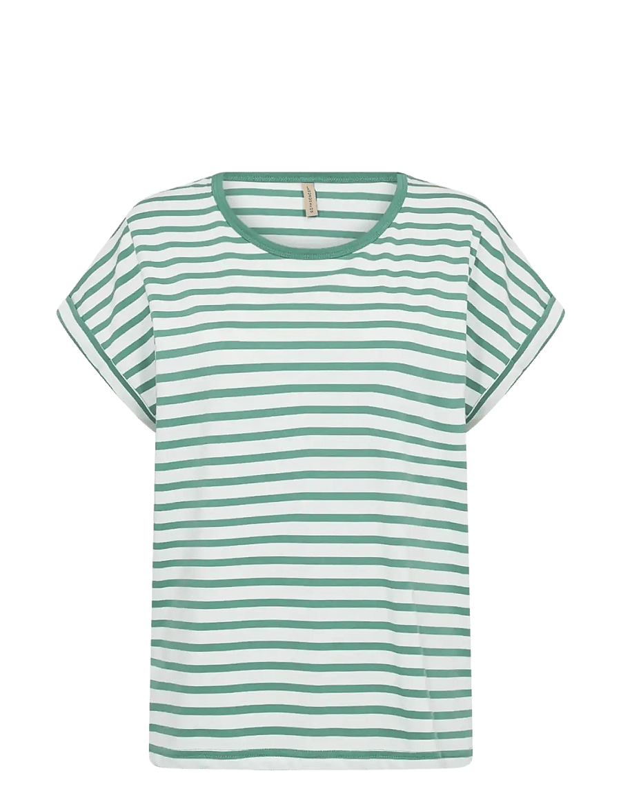 Soyaconcept - SC-RINA STRIPE - t-shirts - 7505c frosty spruce combi - 1