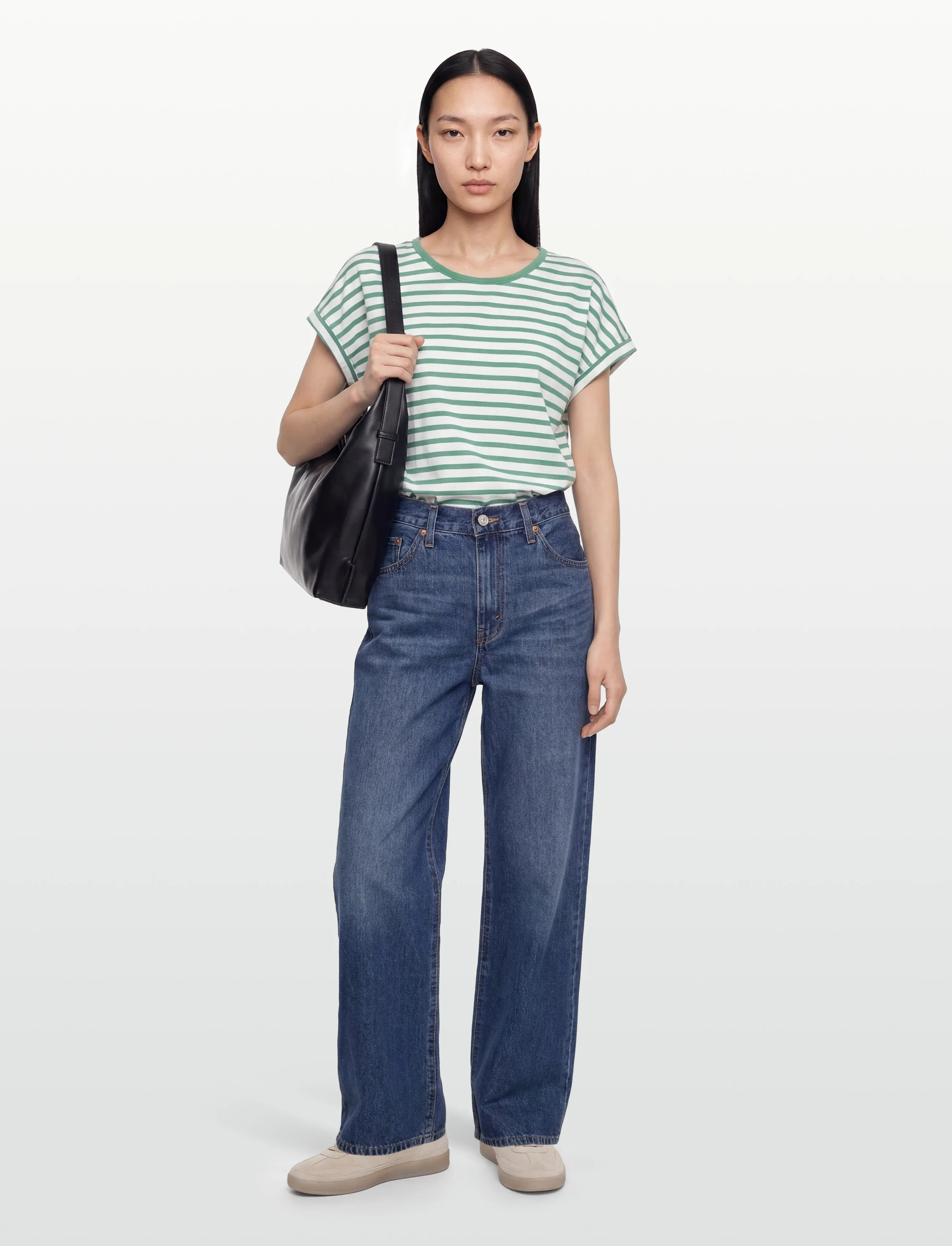 Soyaconcept - SC-RINA STRIPE - t-shirts - 7505c frosty spruce combi - 0