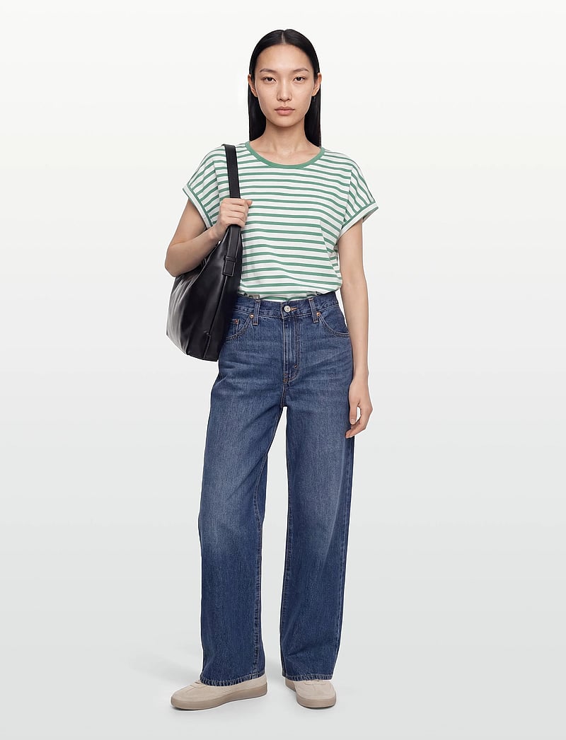 Soyaconcept - SC-RINA STRIPE - t-shirts - 7505c frosty spruce combi - 0