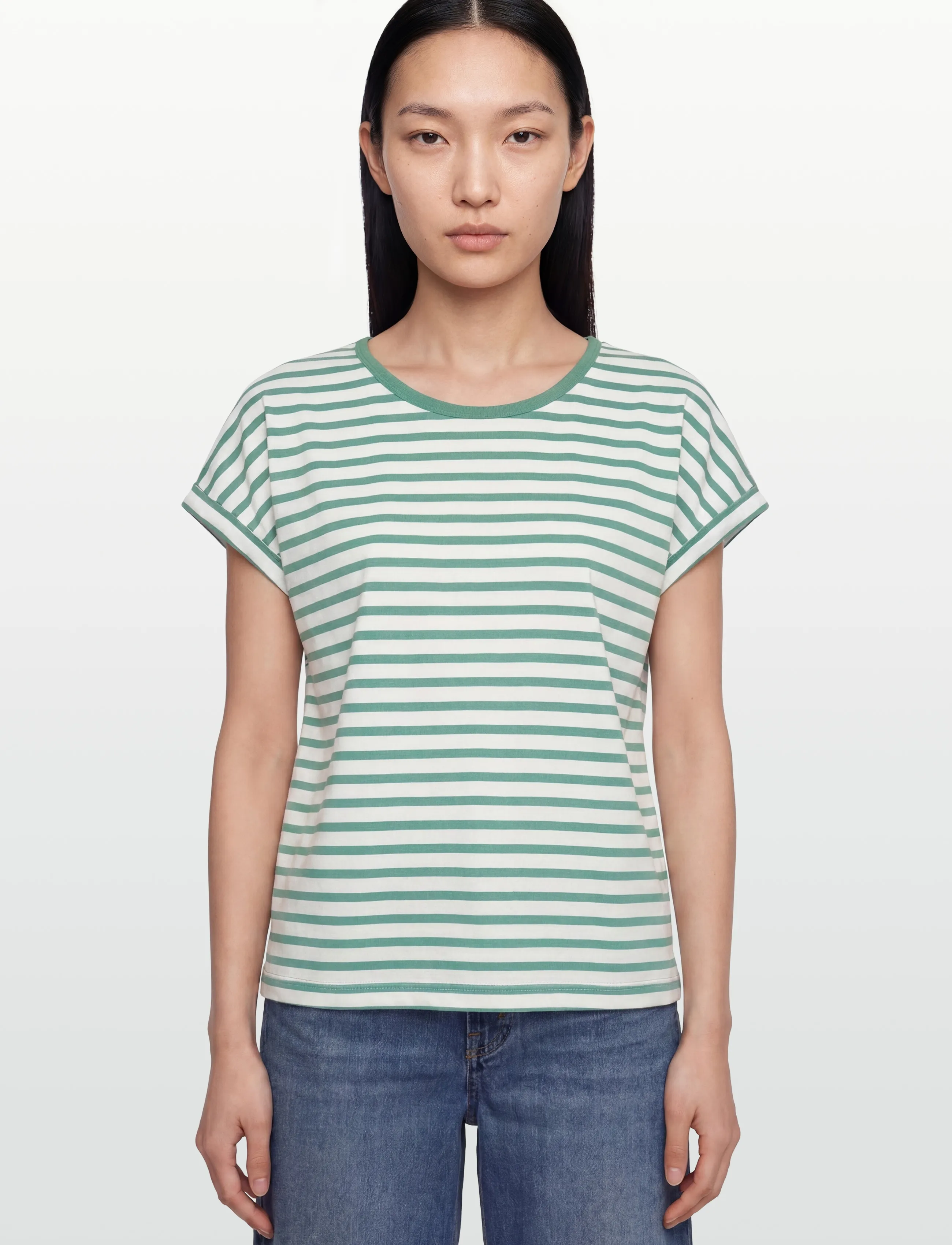 Soyaconcept - SC-RINA STRIPE - t-shirts - 7505c frosty spruce combi - 3