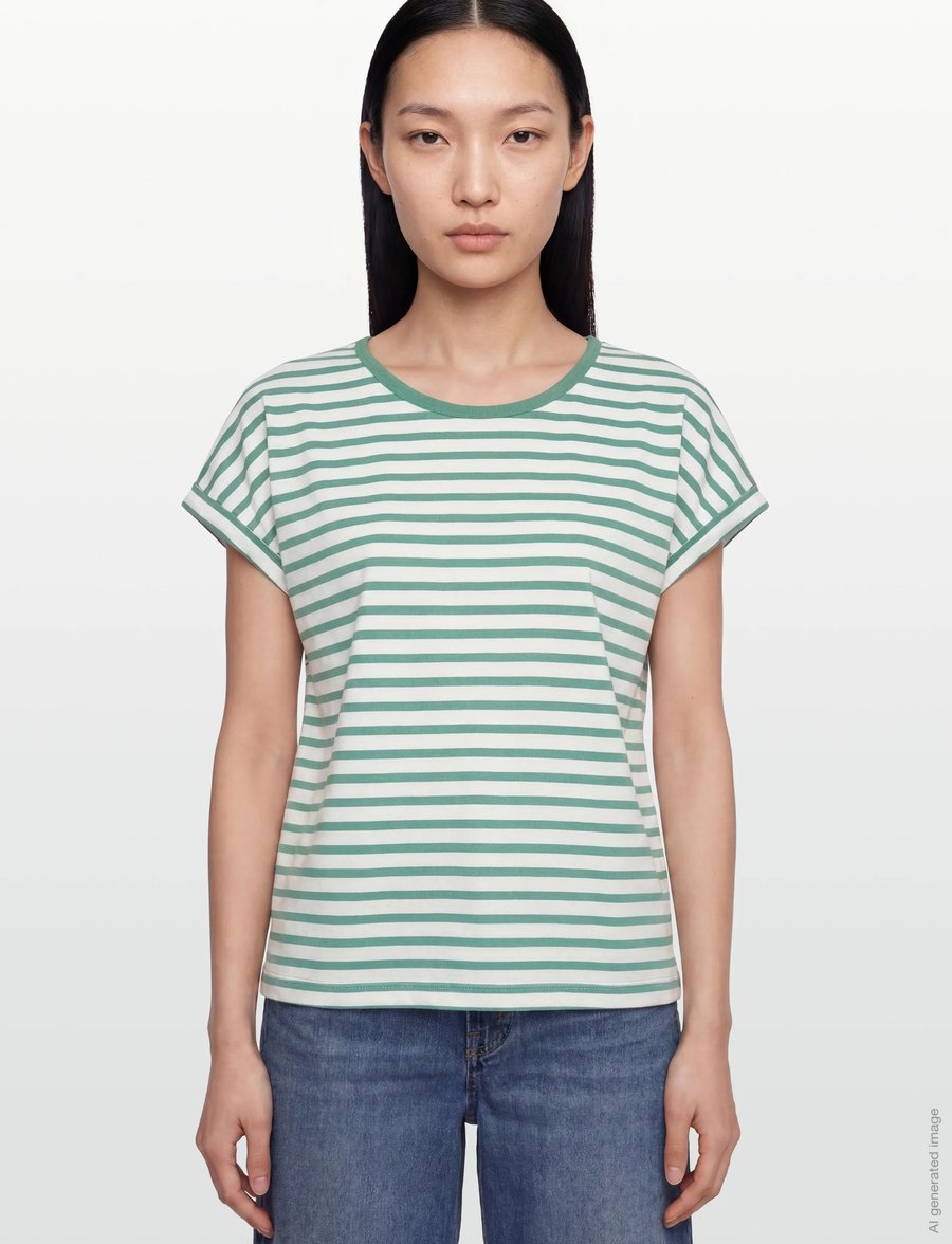Soyaconcept - SC-RINA STRIPE - t-shirts - 7505c frosty spruce combi - 3