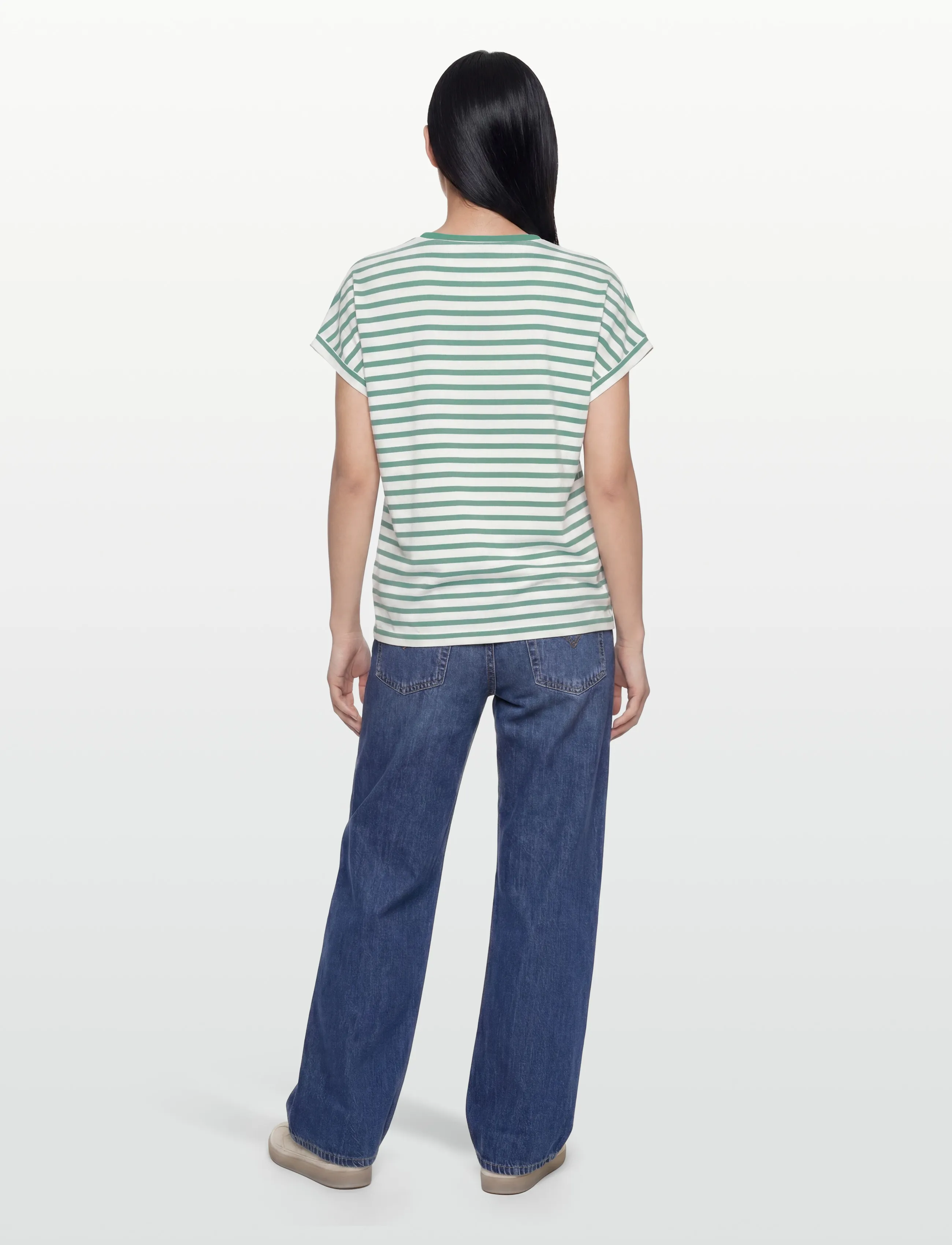 Soyaconcept - SC-RINA STRIPE - t-shirts - 7505c frosty spruce combi - 4