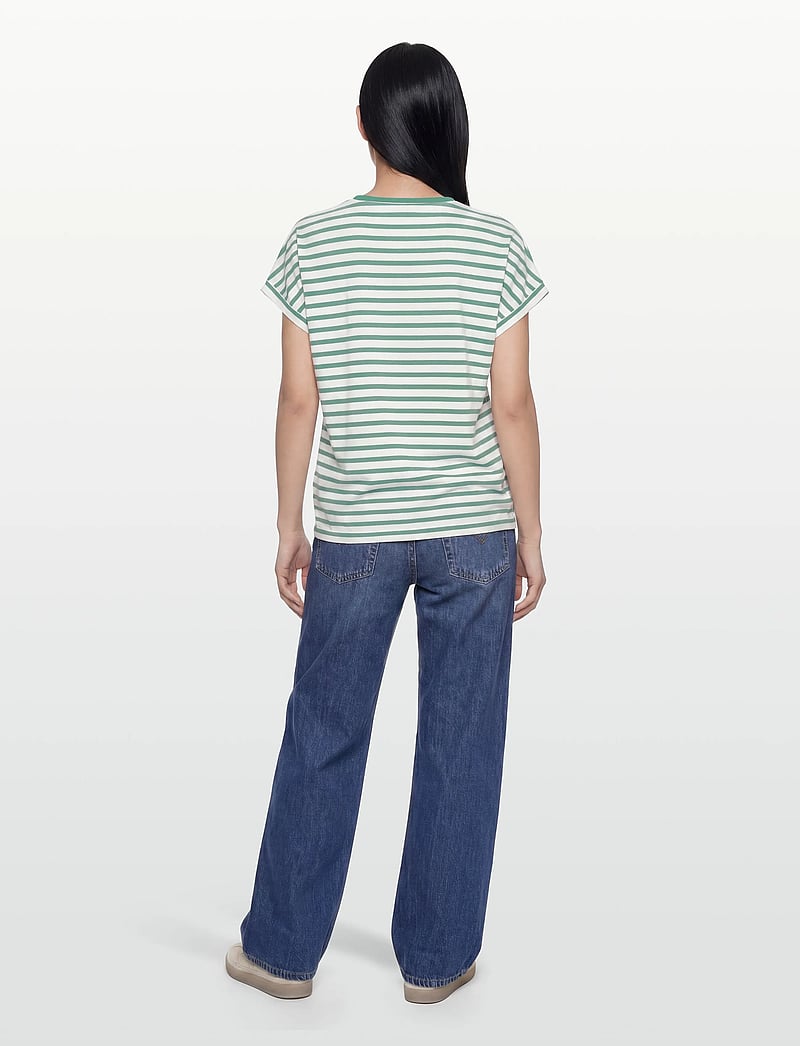 Soyaconcept - SC-RINA STRIPE - t-shirts - 7505c frosty spruce combi - 4