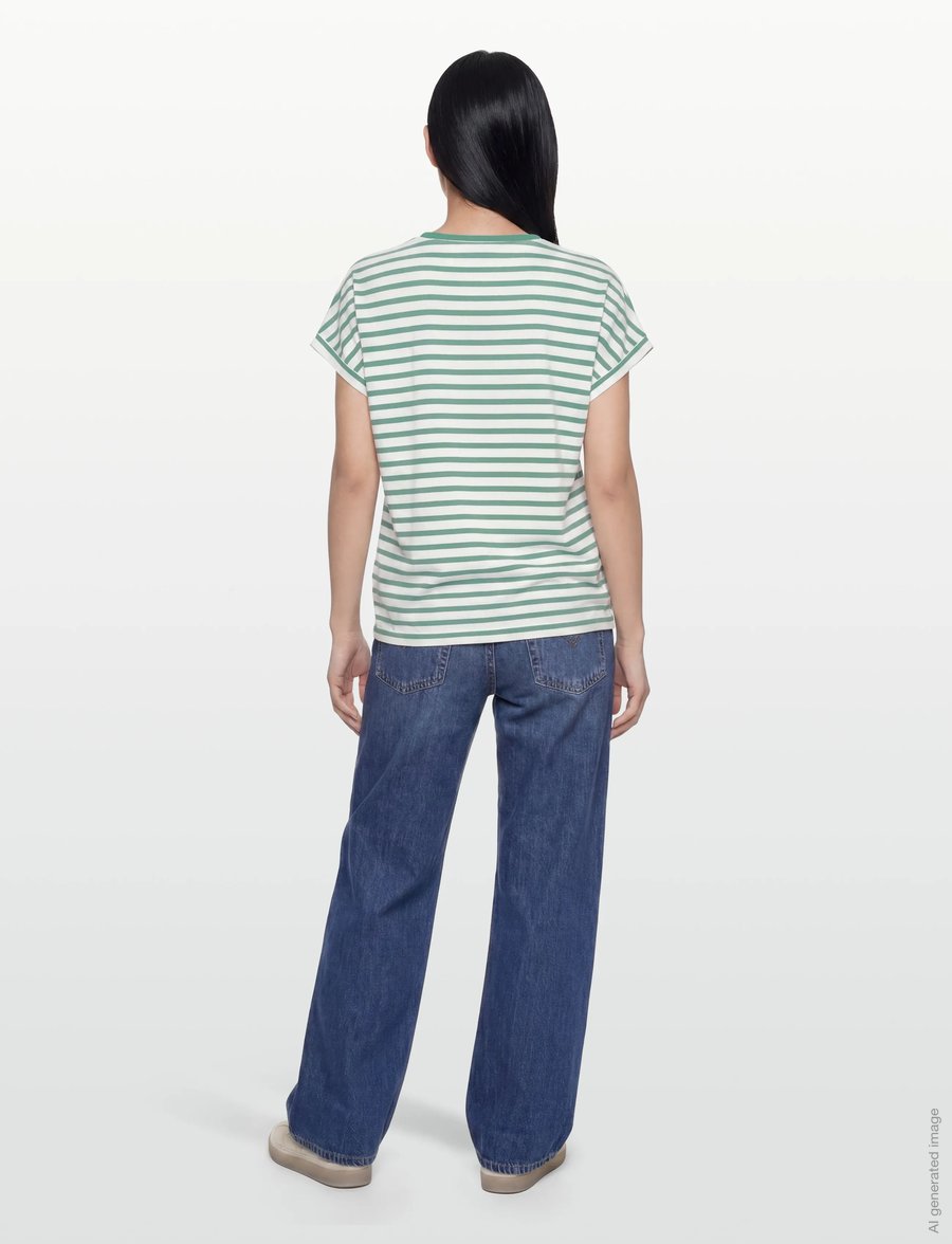 Soyaconcept - SC-RINA STRIPE - t-shirts - 7505c frosty spruce combi - 4