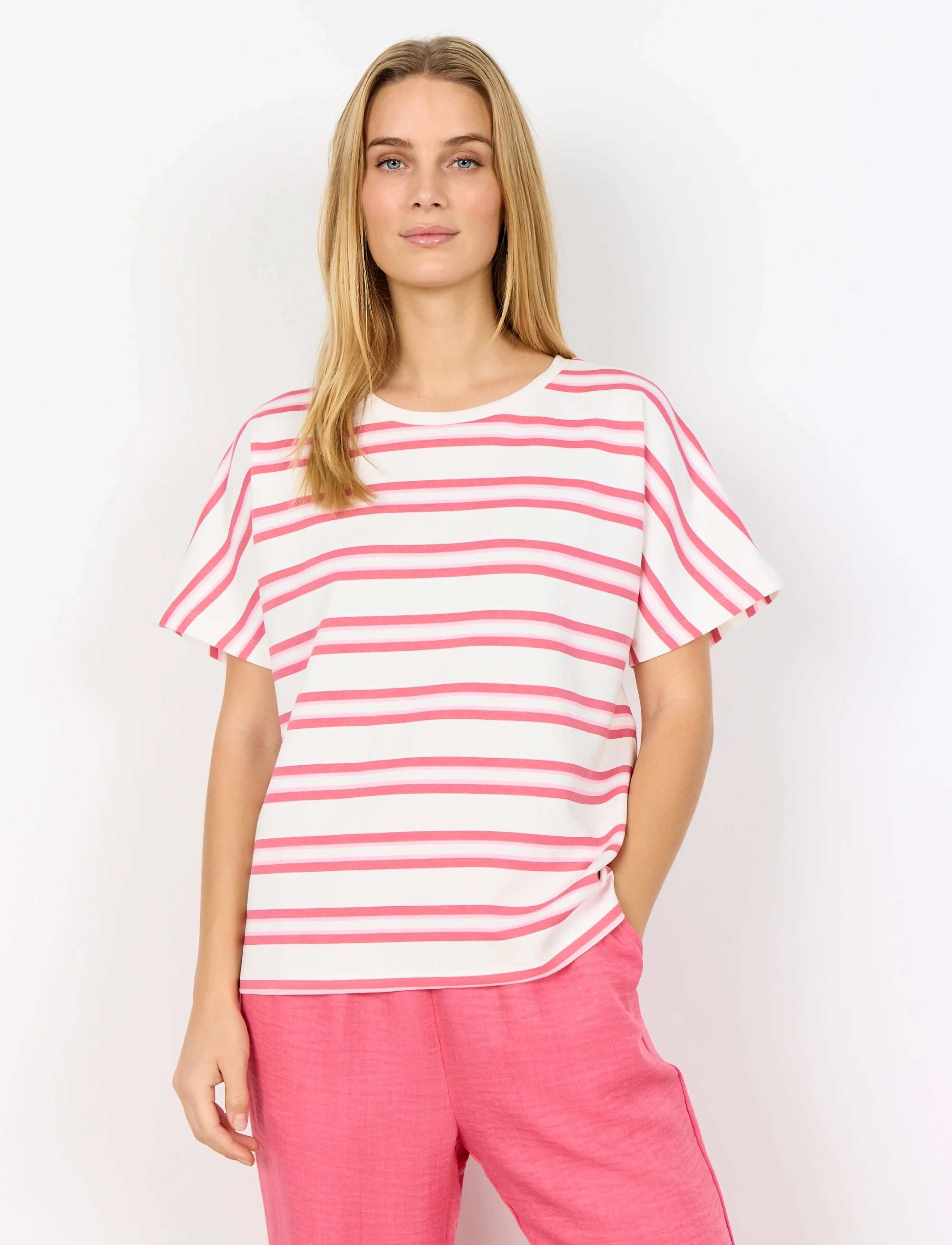 Soyaconcept SC-BARNI - T-shirts & Toppar - 4390 RAPTURE ROSE COMBI / pink/rose