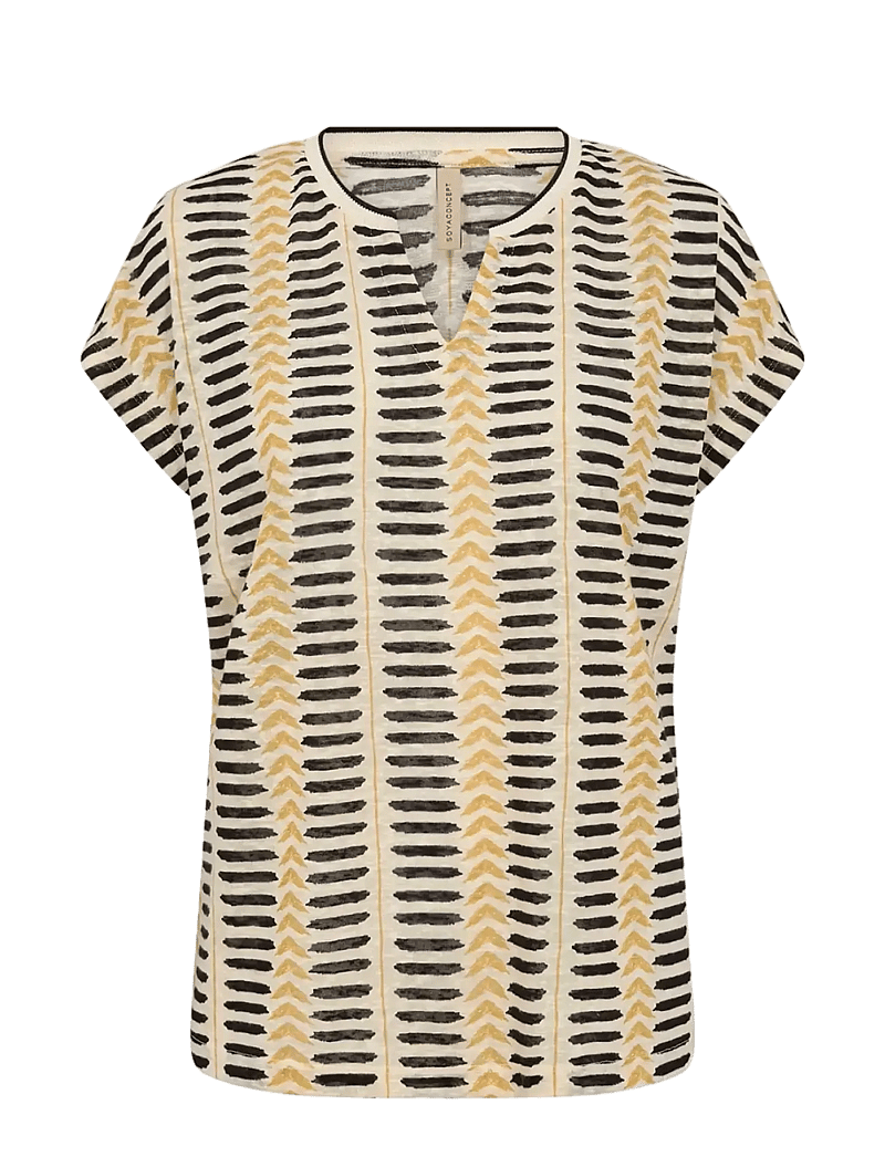 Soyaconcept - SC-ARETHA - t-shirts - 3060 honey combi - 1