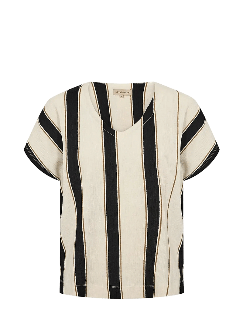Soyaconcept - SC-FINJA - t-shirts - 1620 cream combi - 1