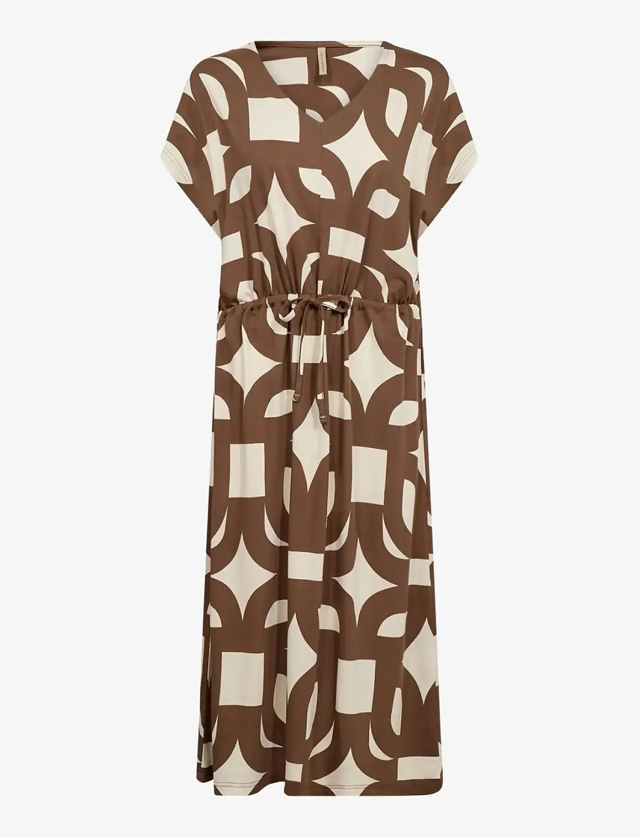 Soyaconcept - SC-FELICITY AOP - sommerkjoler - 8710 toffee combi - 1