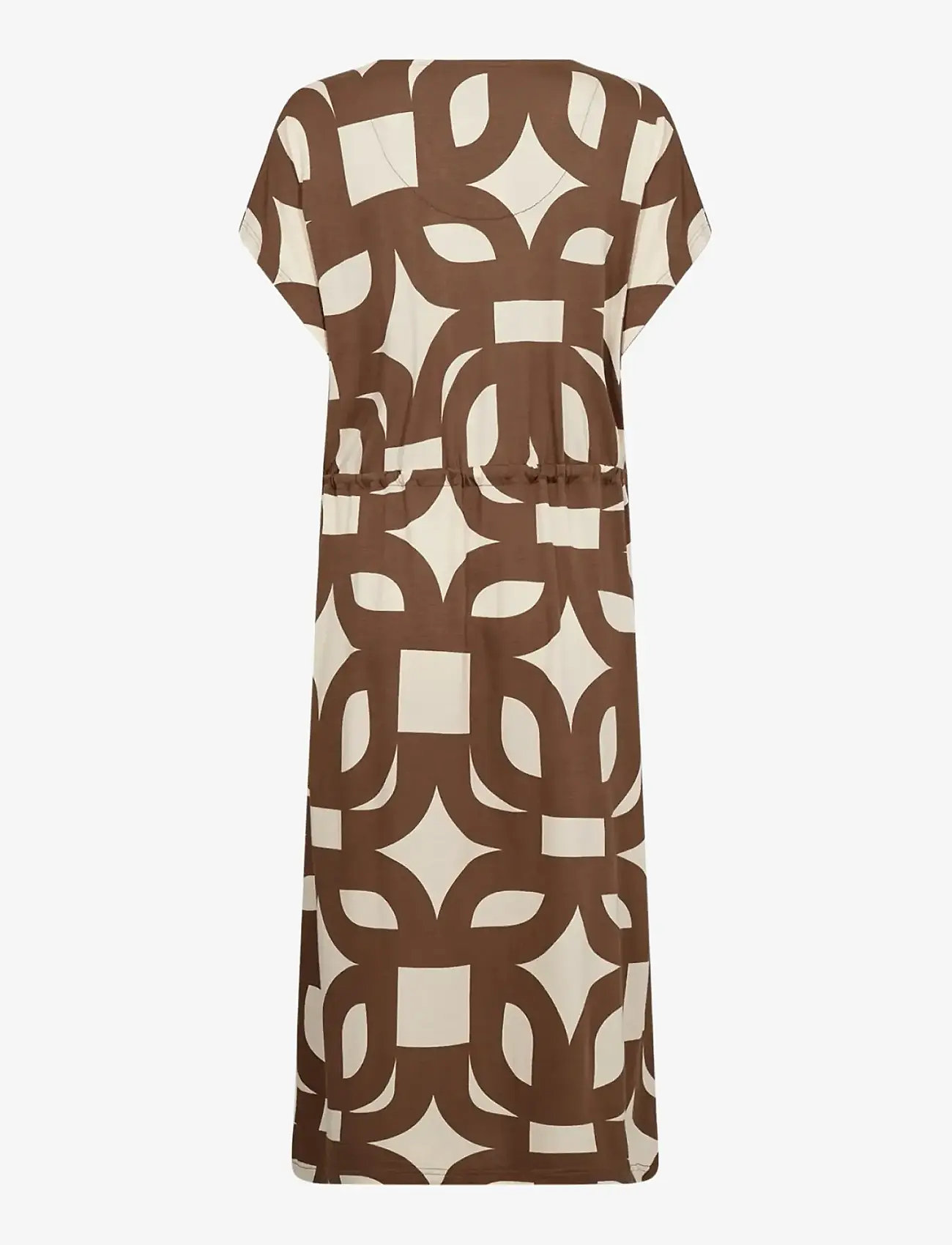 Soyaconcept - SC-FELICITY AOP - sommerkjoler - 8710 toffee combi - 2