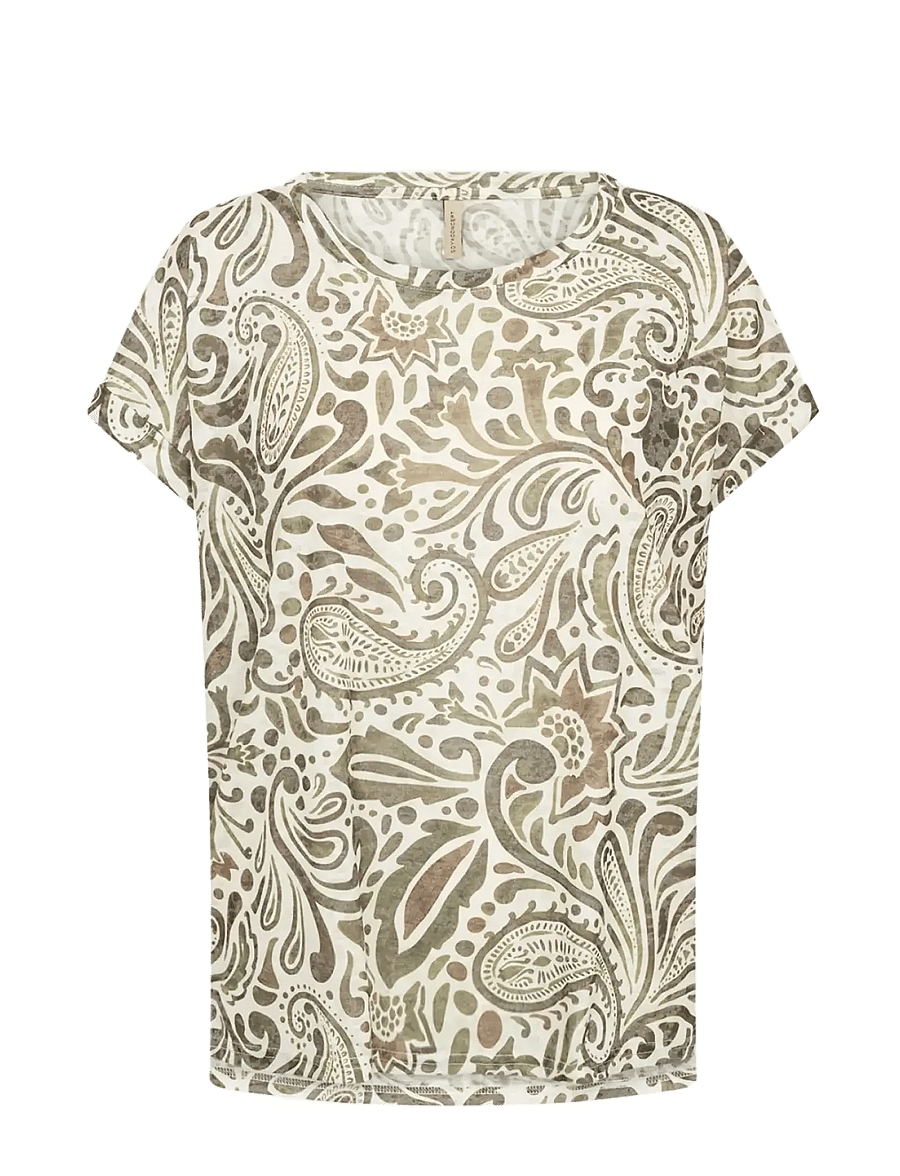 Soyaconcept - SC-PANIKE - t-shirts - 7120 butternut combi - 0