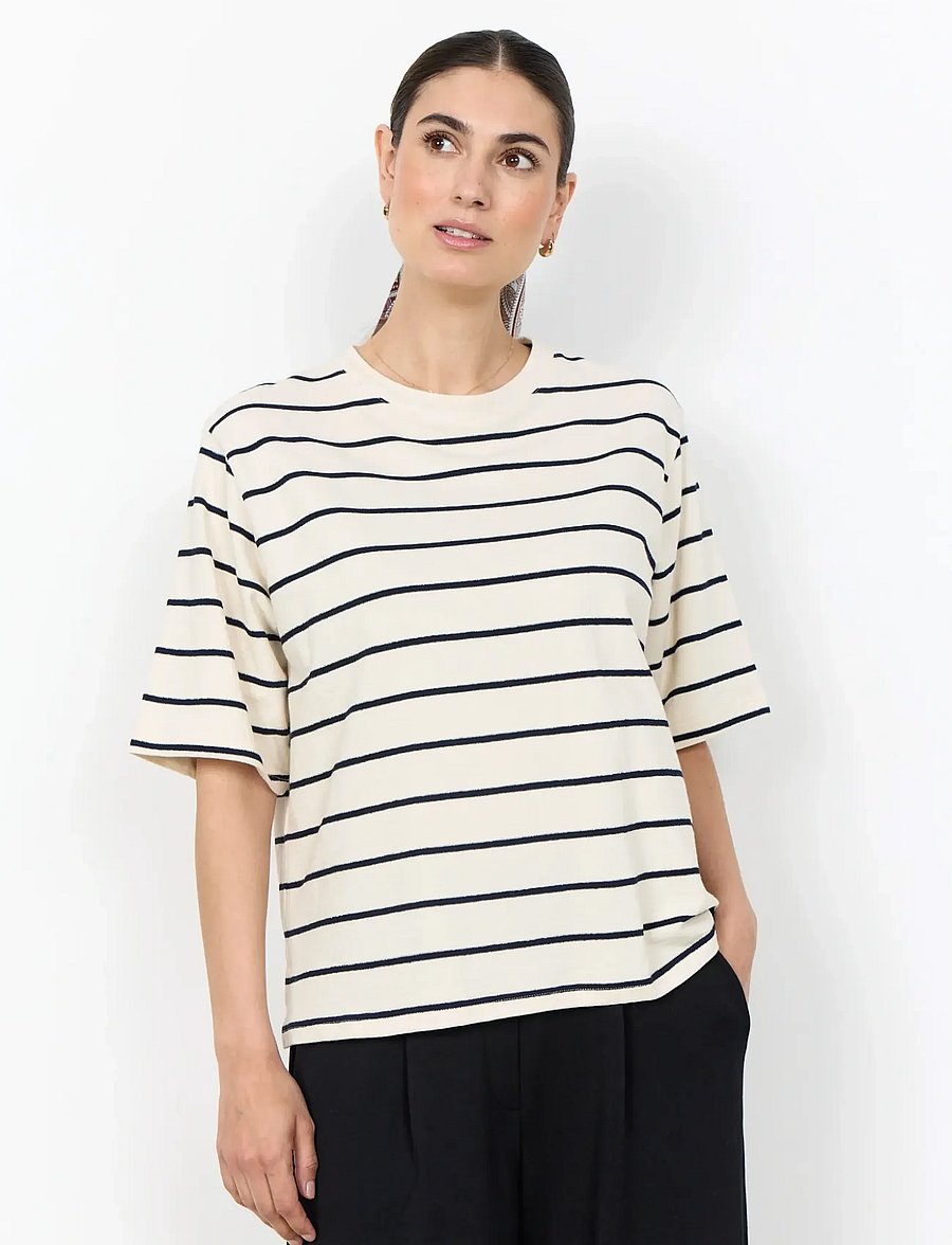 Soyaconcept - SC-GERTA - t-shirts - 1620 cream combi - 0