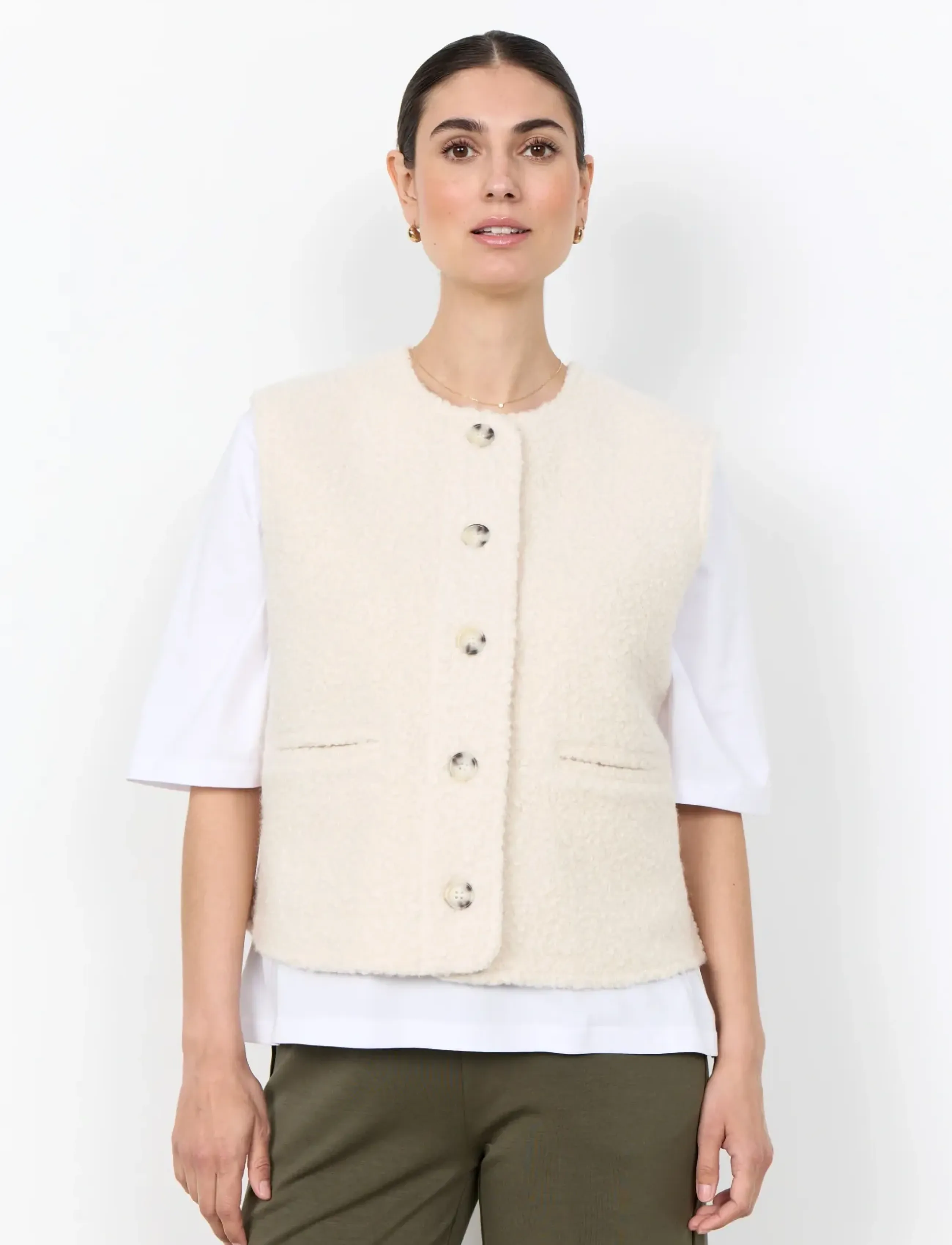 Soyaconcept Sc-Shaima, XS, Westen, Creme - Fleece & Teddy Frauen
