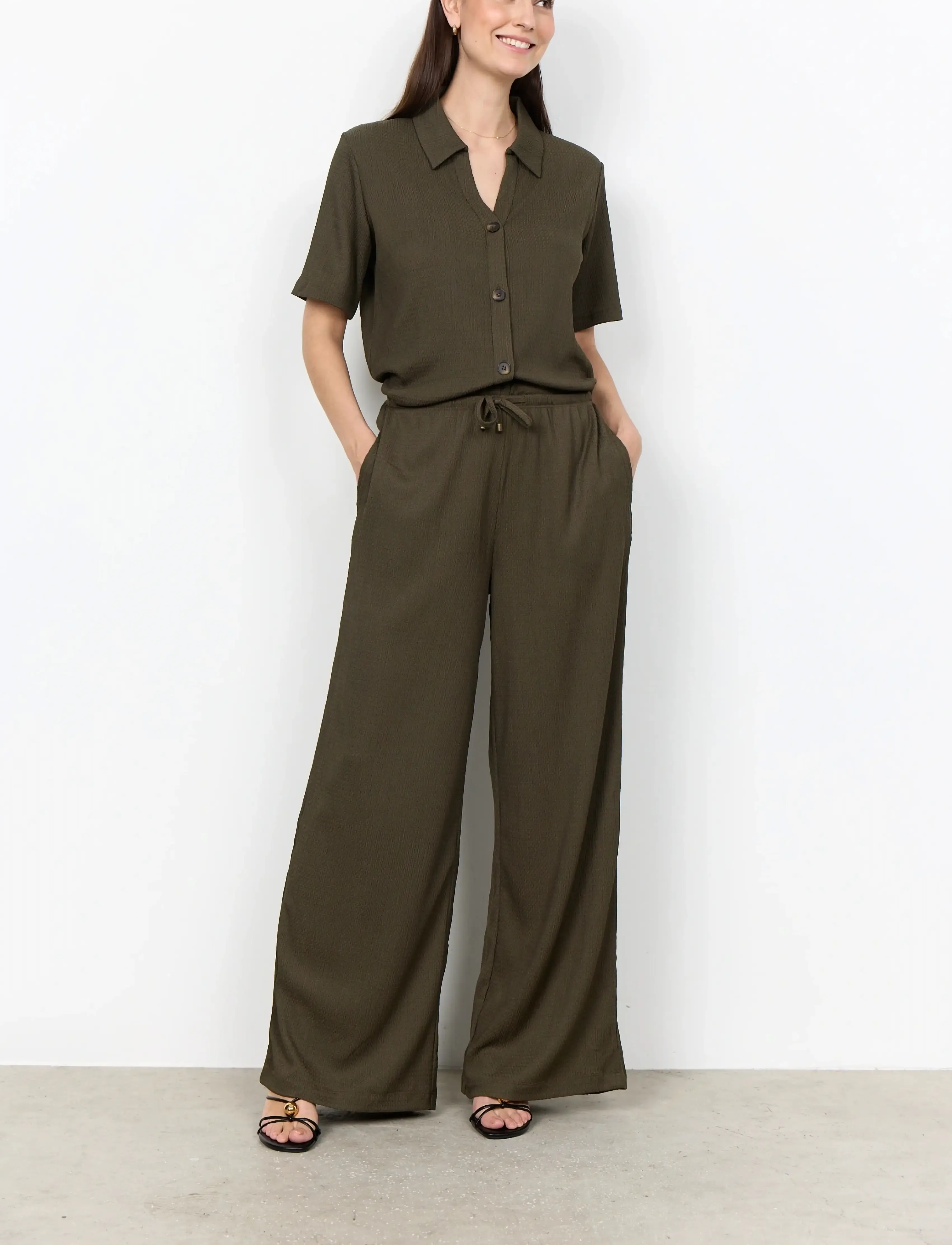 Soyaconcept Sc-Delal, XL, Trousers, Khakigrün - Straight Leg, Frauen