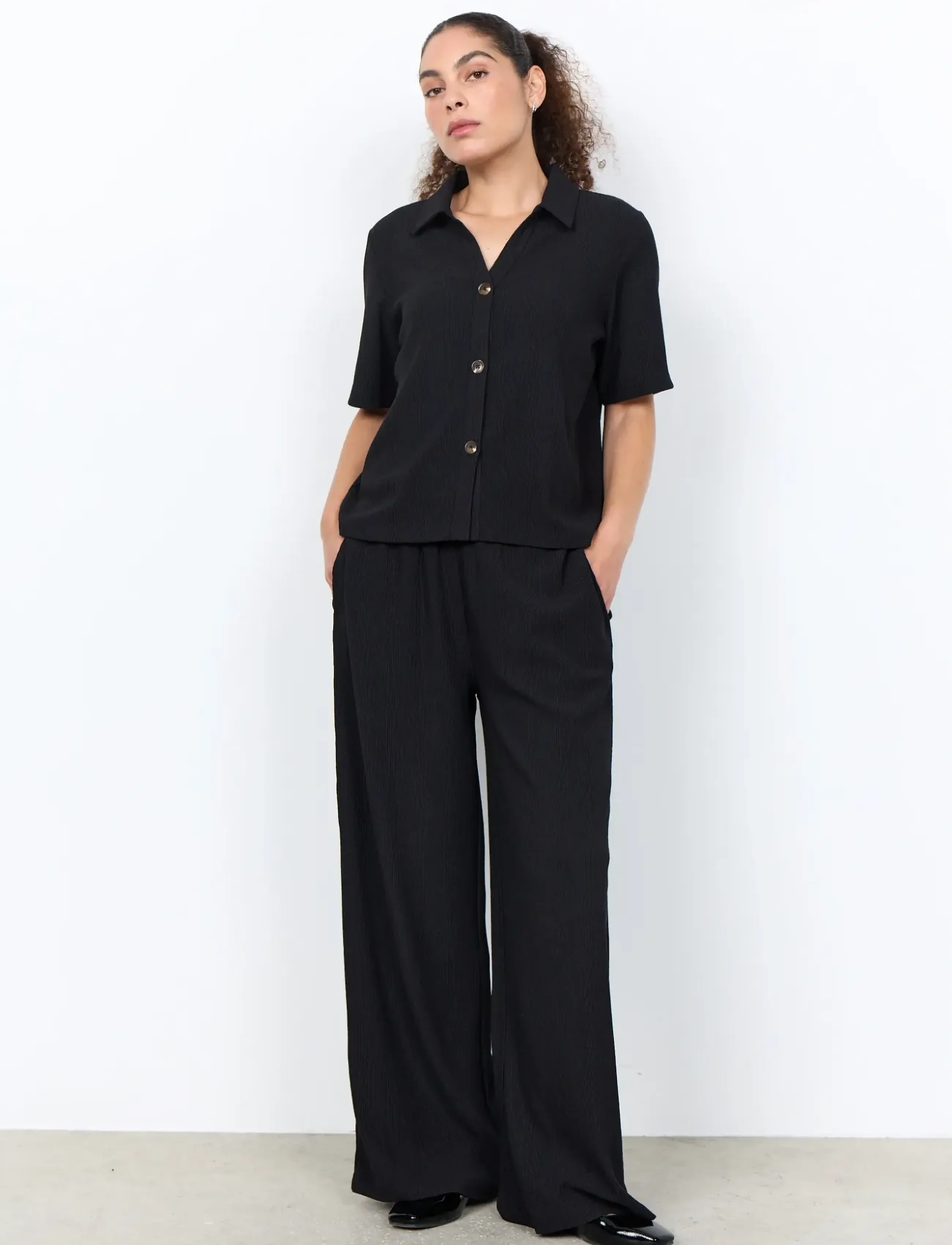 Soyaconcept Sc-Delal, M, Trousers, Schwarz - Straight Leg, Frauen
