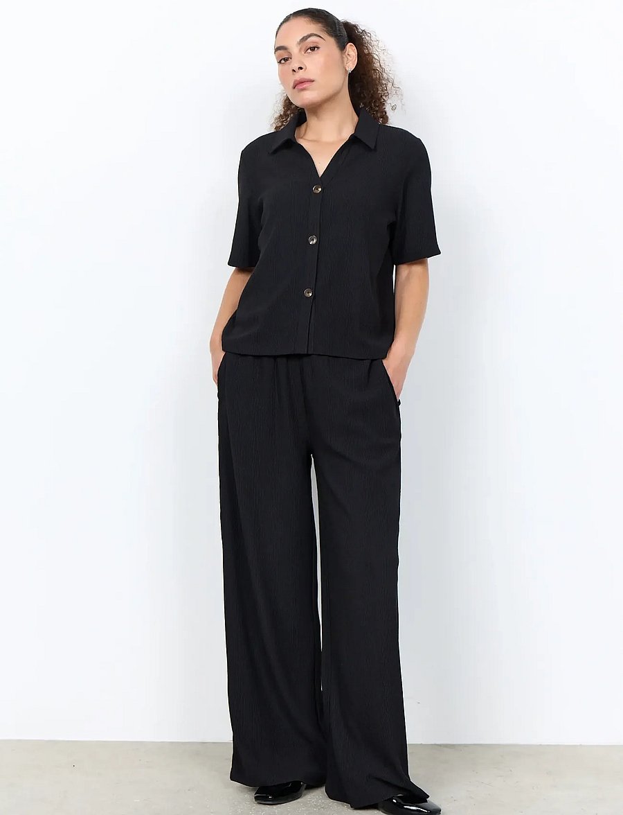 Soyaconcept - SC-DELAL - bukser med brede ben - 9999 black - 0