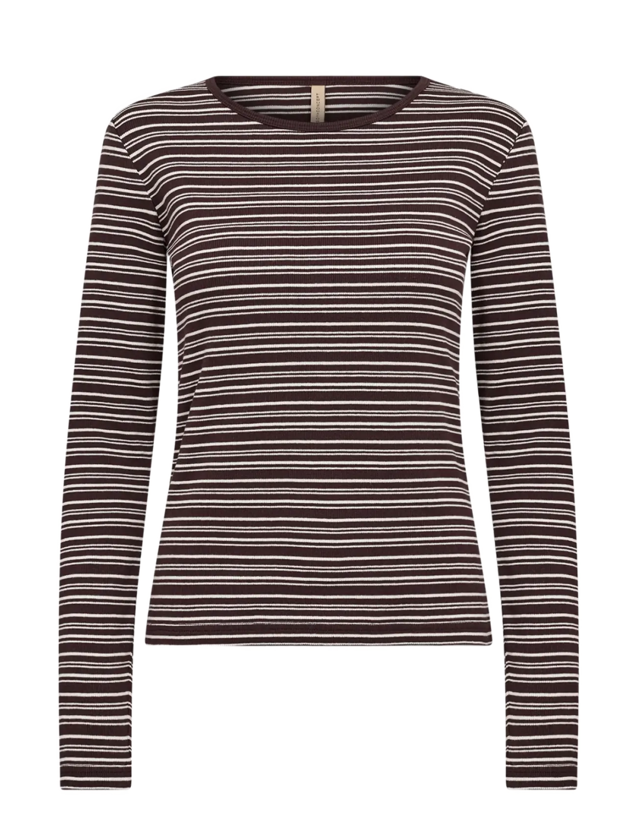 Soyaconcept SC-HAYLEE - T-Shirts & Tops - 8980C CHOCOLATE PLUM COMBI / burgundy