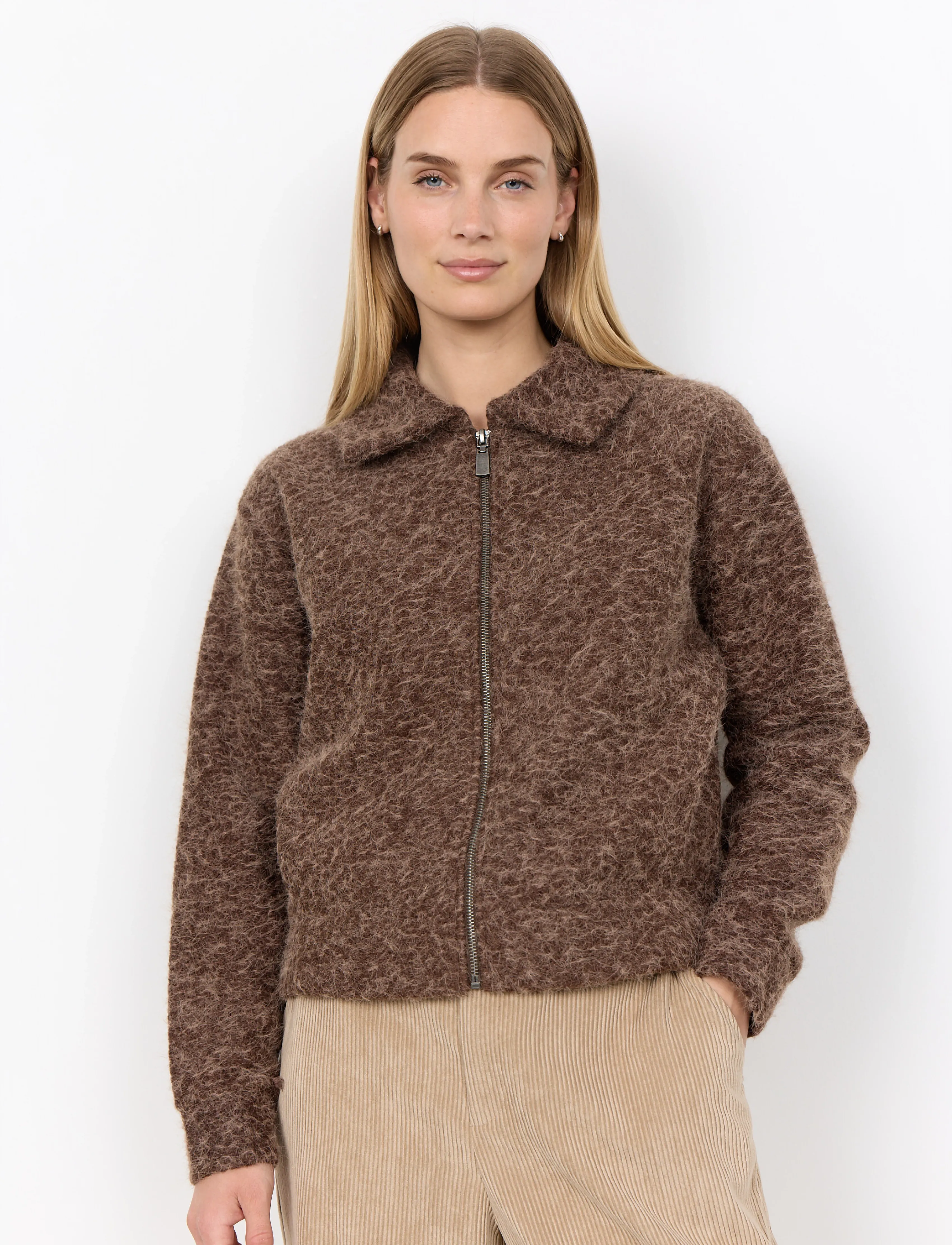 Soyaconcept SC-HIRA - Bomberjakid - 98980 CHOCOLATE PLUM MELANGE / brown