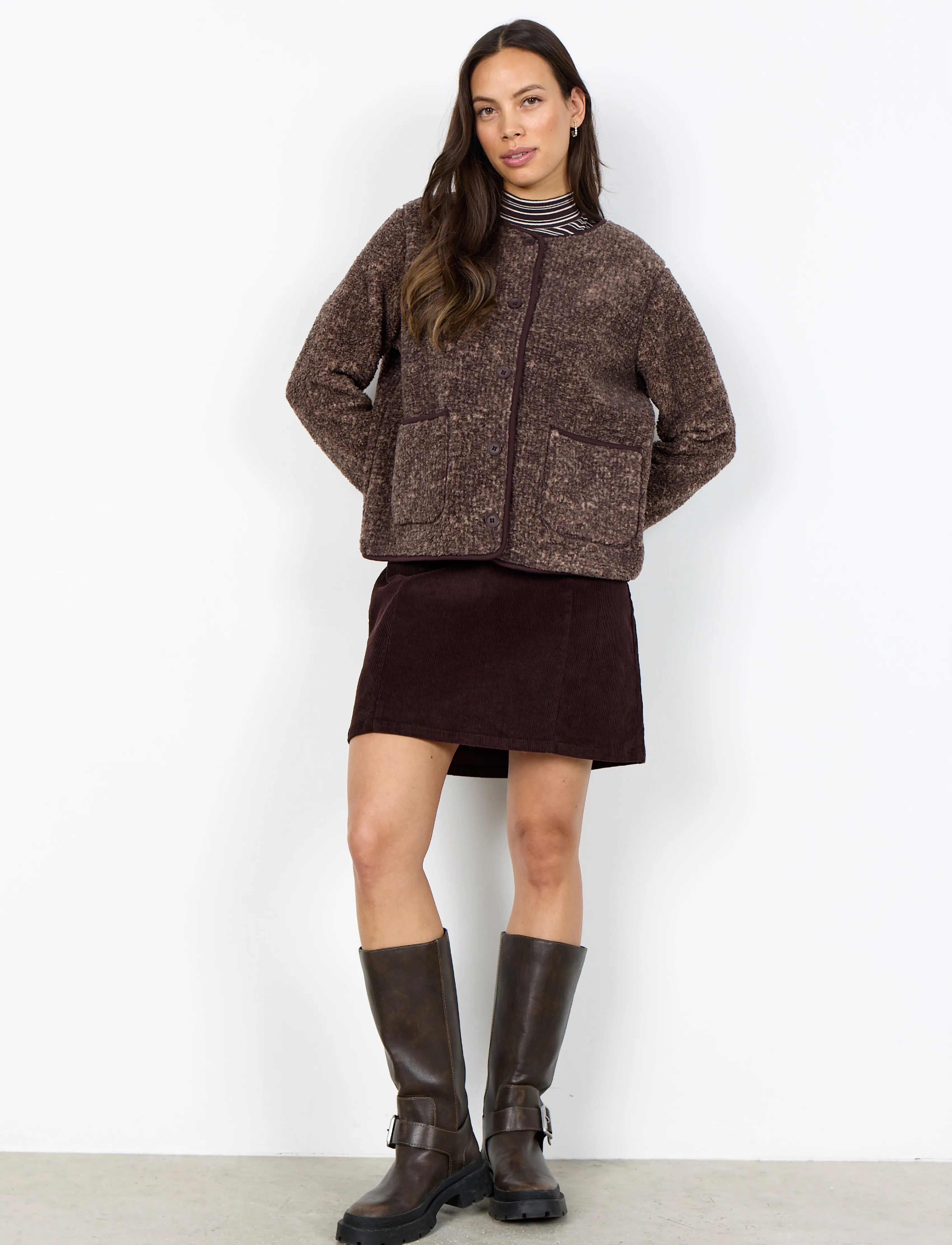 Soyaconcept - SC-GERTRUD - leichte jacken - 98980c chocolate plum mel com - 3