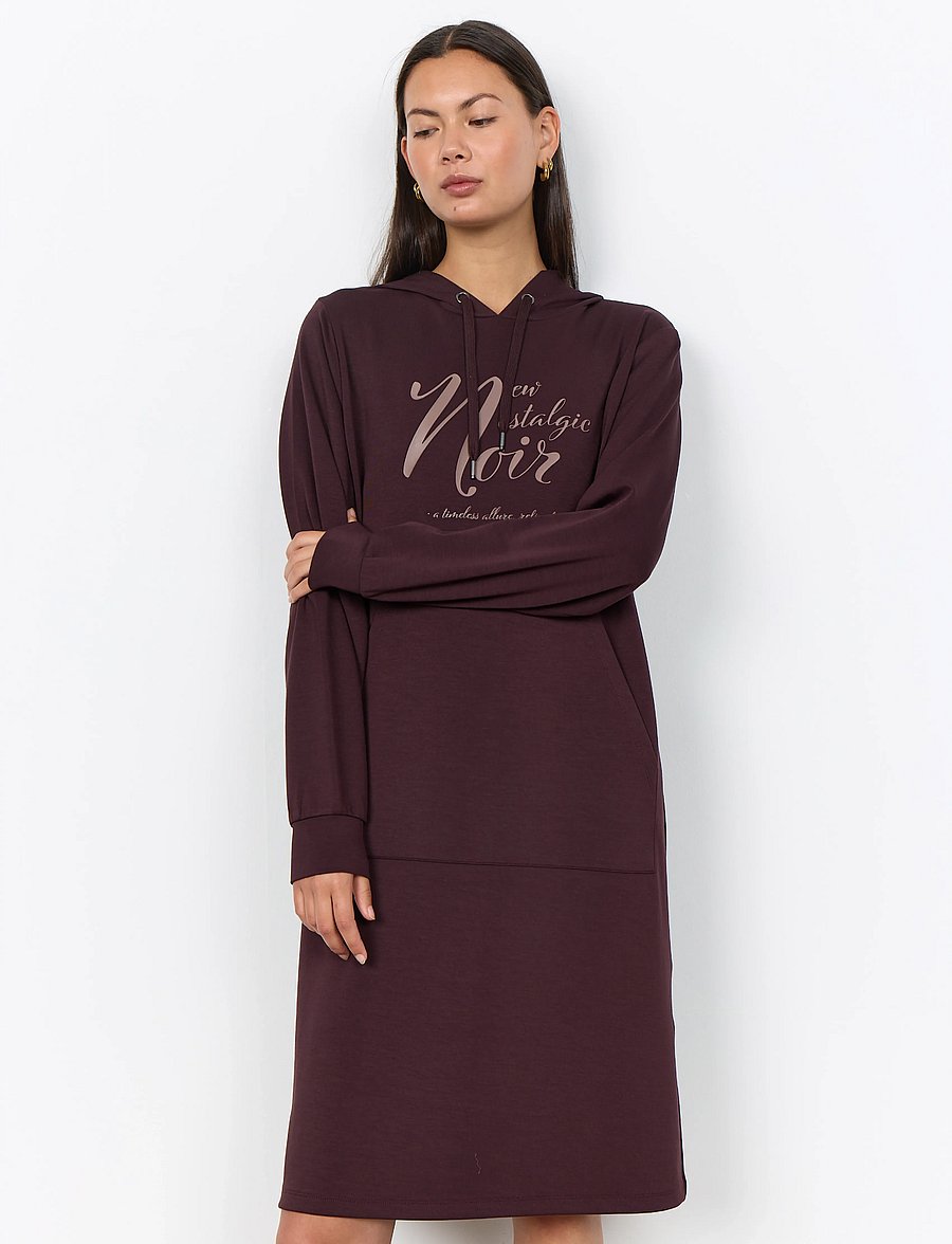 Soyaconcept - SC-BANU - midikleider - 8980 chocolate plum - 0