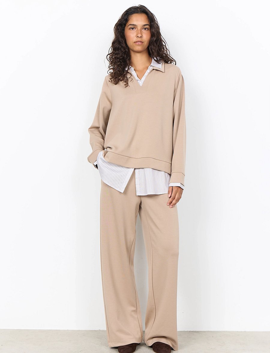 Soyaconcept - SC-BANU - langärmelige blusen - 8030 camel combi - 3