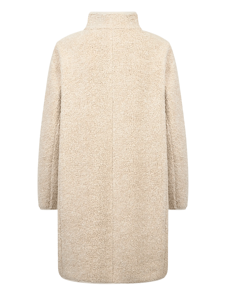 Soyaconcept - SC-GERTRUD - faux fur jakker - 91500 ligh sand melange combi - 1
