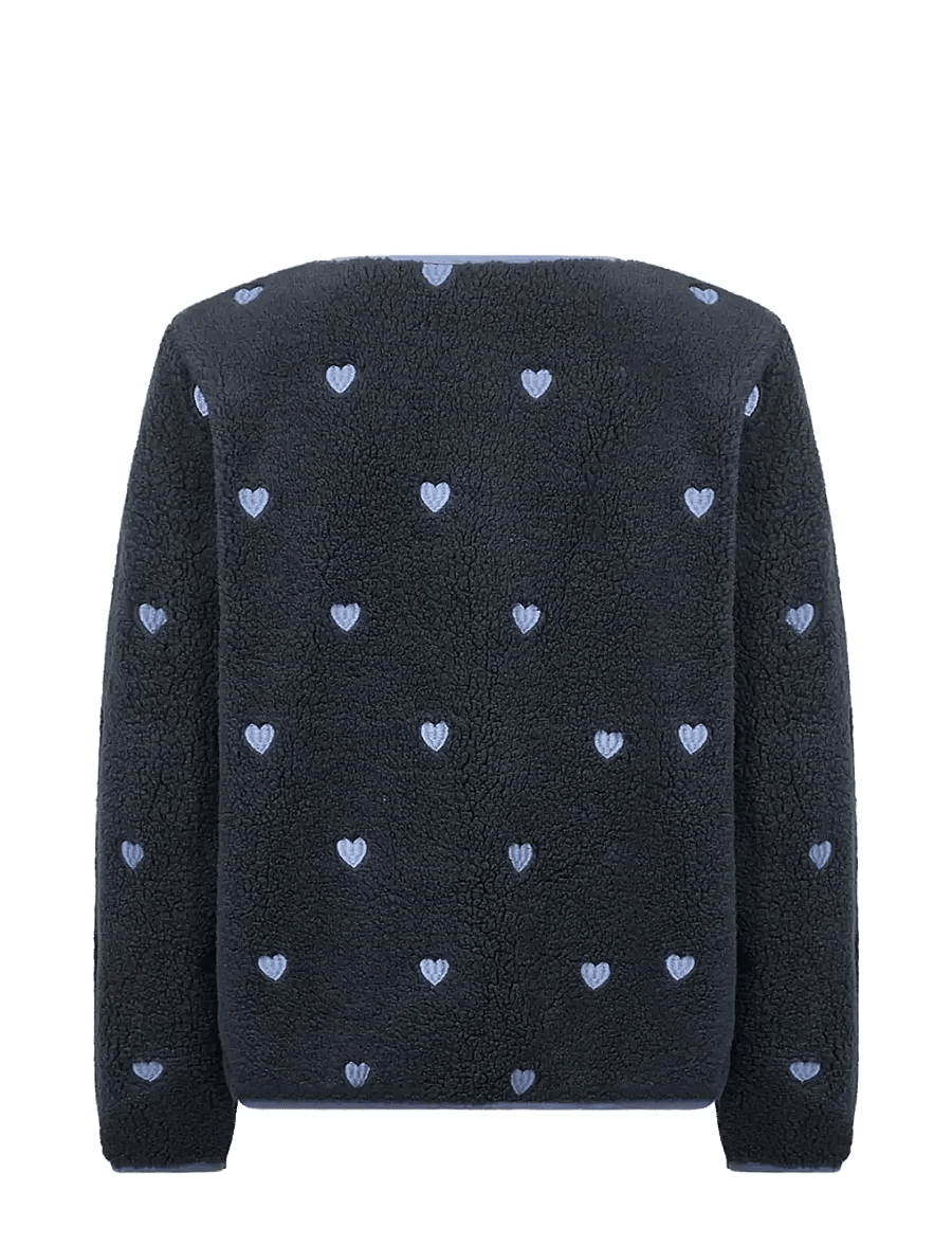 Soyaconcept - SC-HANNE - faux fur jakker - 6910 navy combi - 1