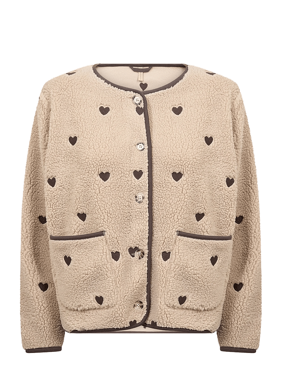 Soyaconcept - SC-HANNE - faux fur jakker - 8030 camel combi - 0