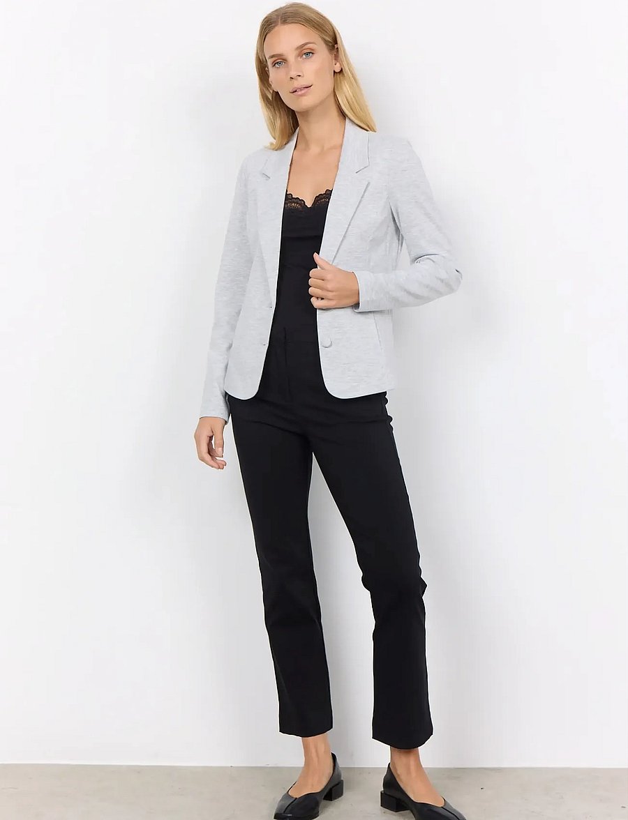 Soyaconcept - SC-DANIELA - enkelknäppta kavajer - lt grey melange - 4