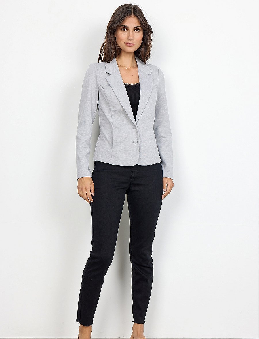 Soyaconcept - SC-DANIELA - enkelknäppta kavajer - lt grey melange - 5