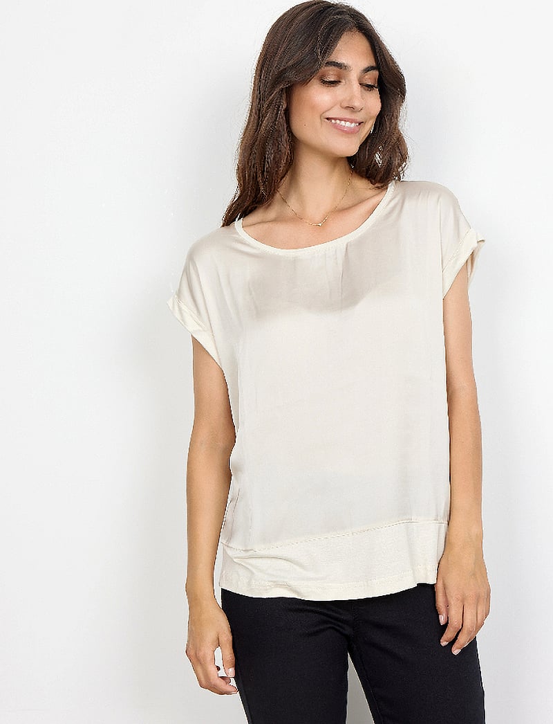 Soyaconcept - SC-THILDE - kortärmade blusar - cream - 0