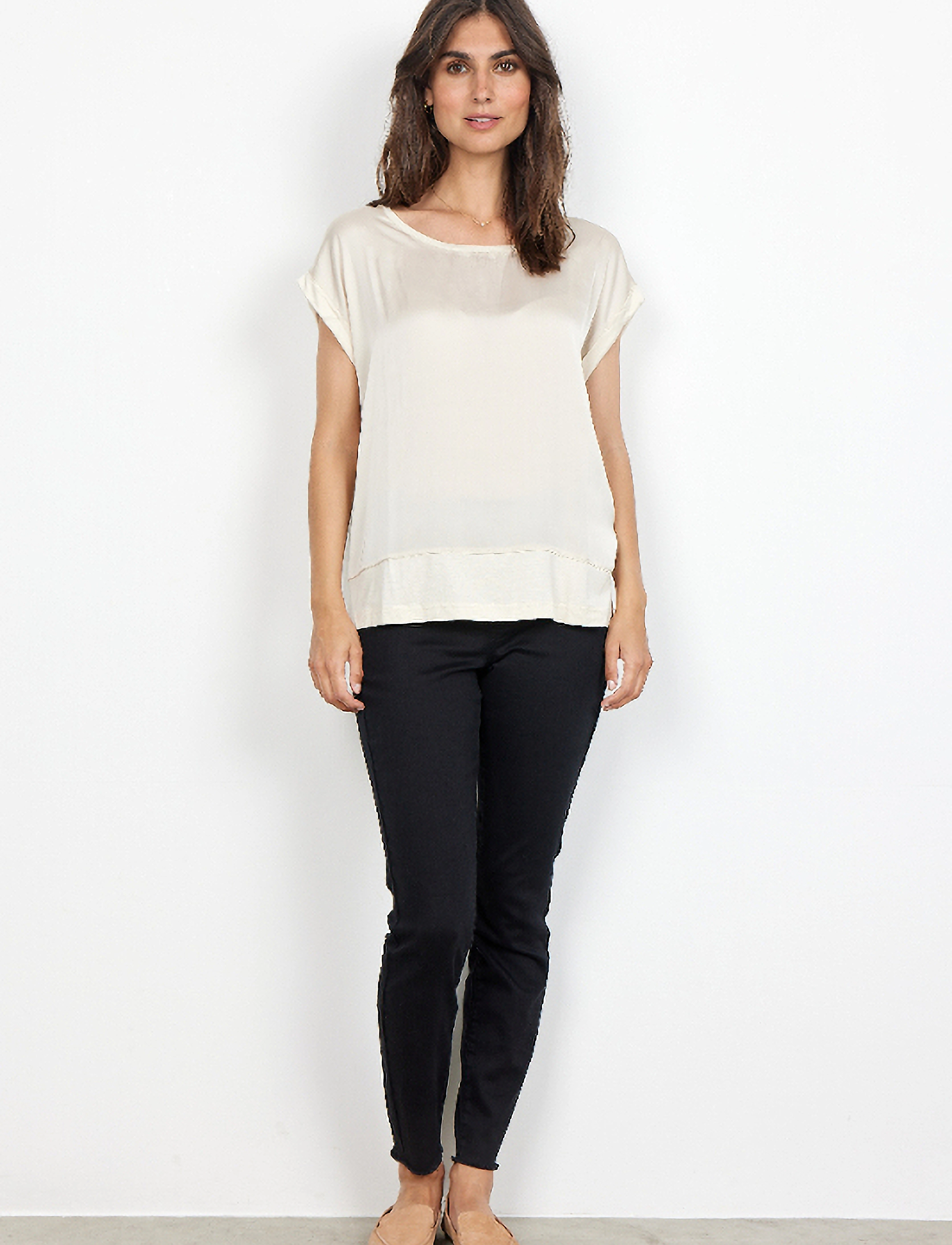 Soyaconcept - SC-THILDE - lühikeste varrukatega pluusid - cream - 4