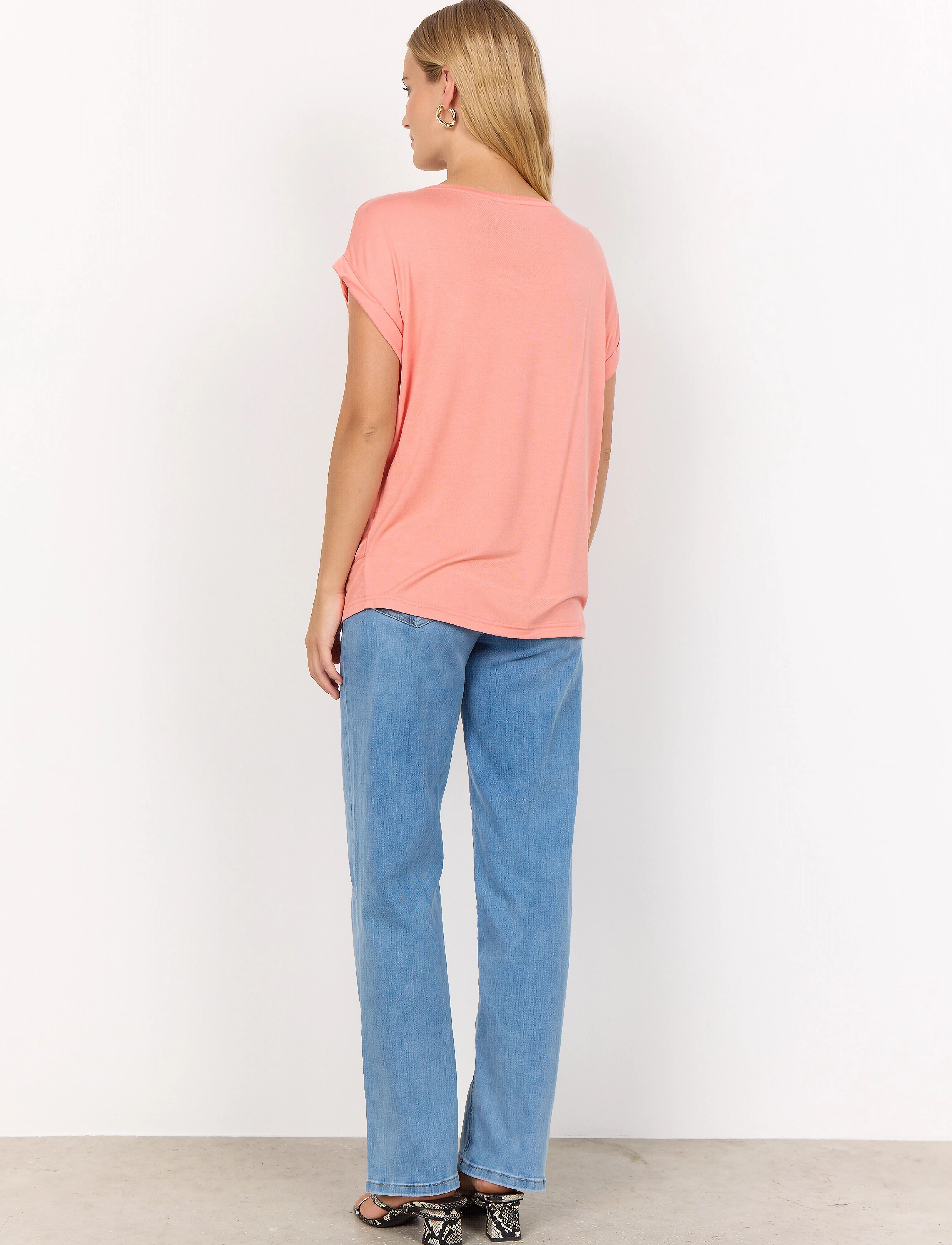 Soyaconcept - SC-THILDE - kortärmade blusar - peach - 3