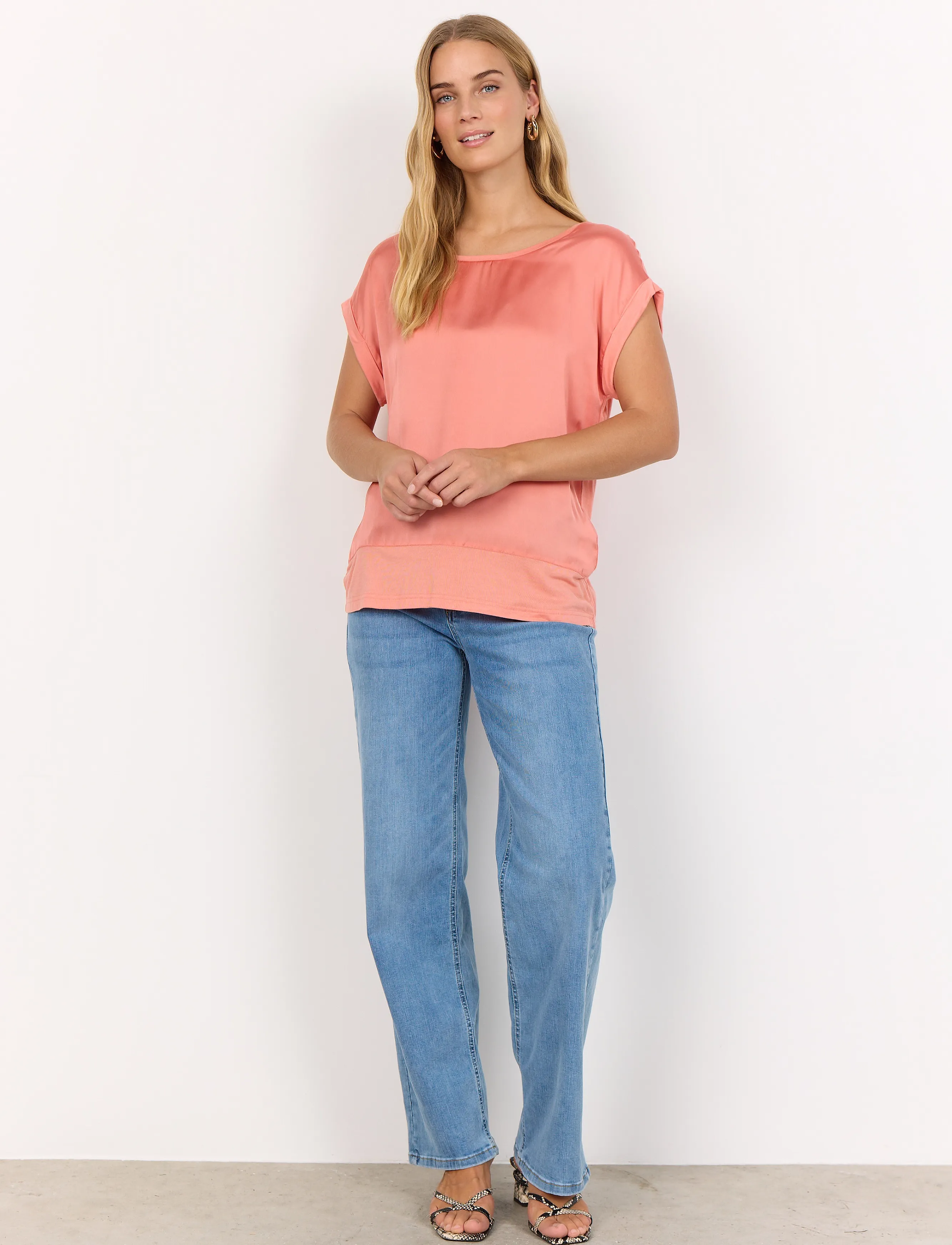 Soyaconcept - SC-THILDE - kortärmade blusar - peach - 4