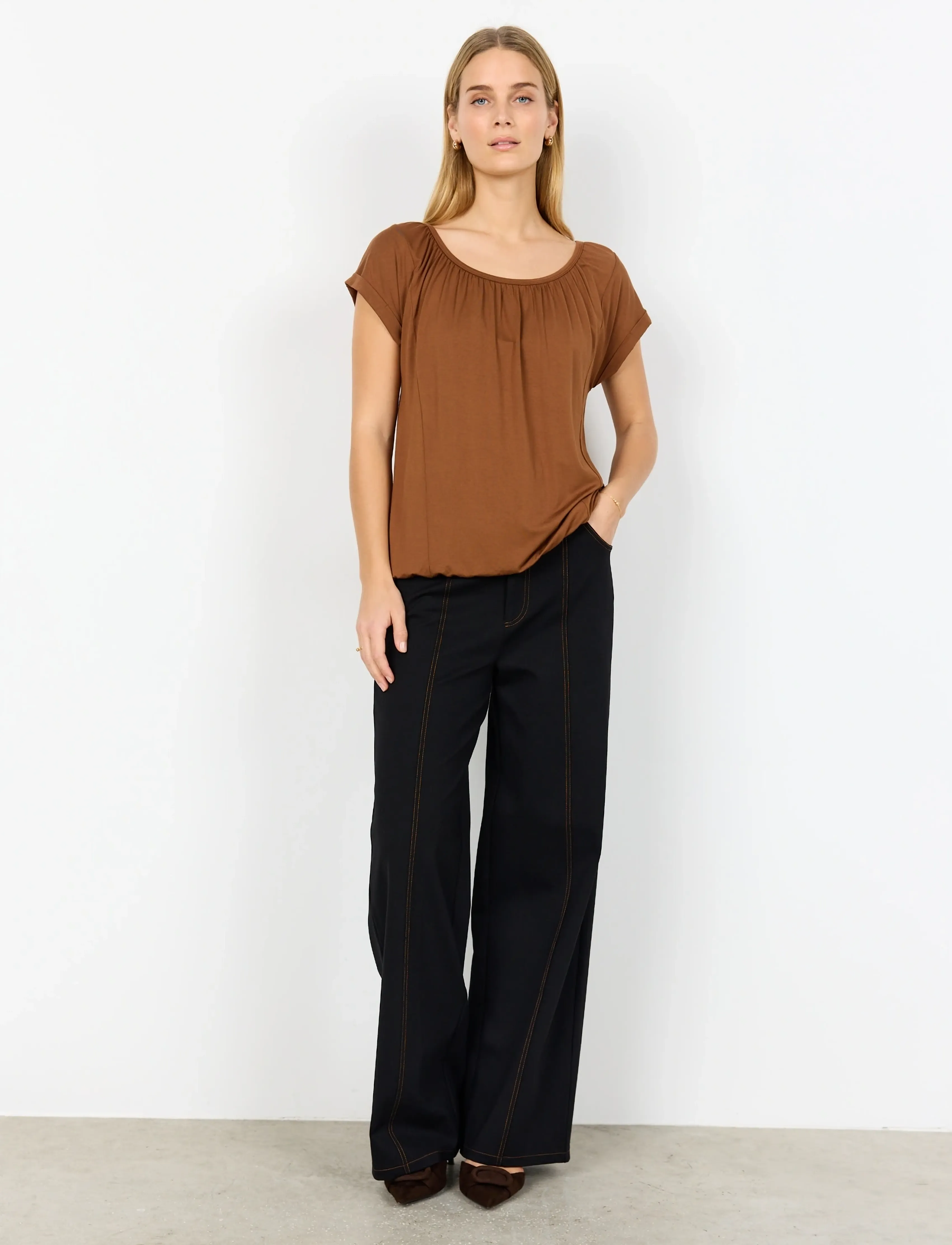 Soyaconcept - SC-MARICA - lühikeste varrukatega pluusid - 8710 toffee - 3