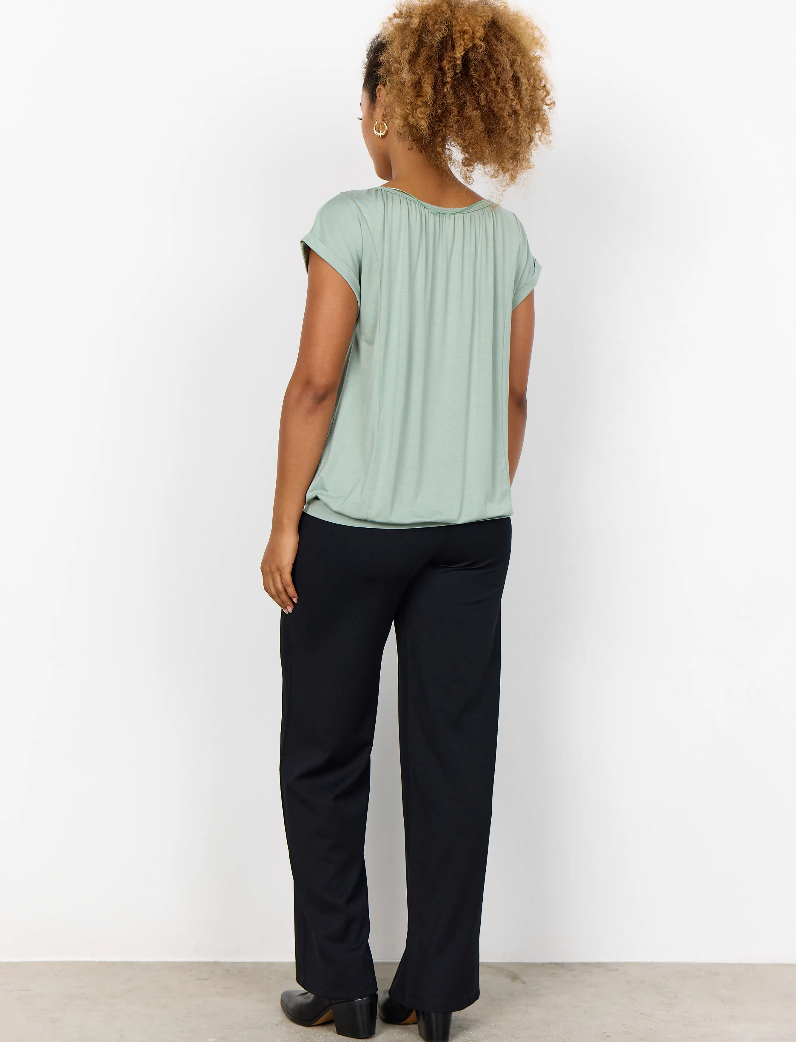 Soyaconcept - SC-MARICA - lühikeste varrukatega pluusid - mineral green - 3