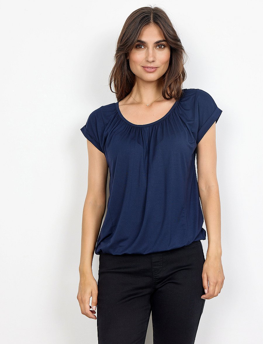 Soyaconcept - SC-MARICA - kurzämlige blusen - navy - 2