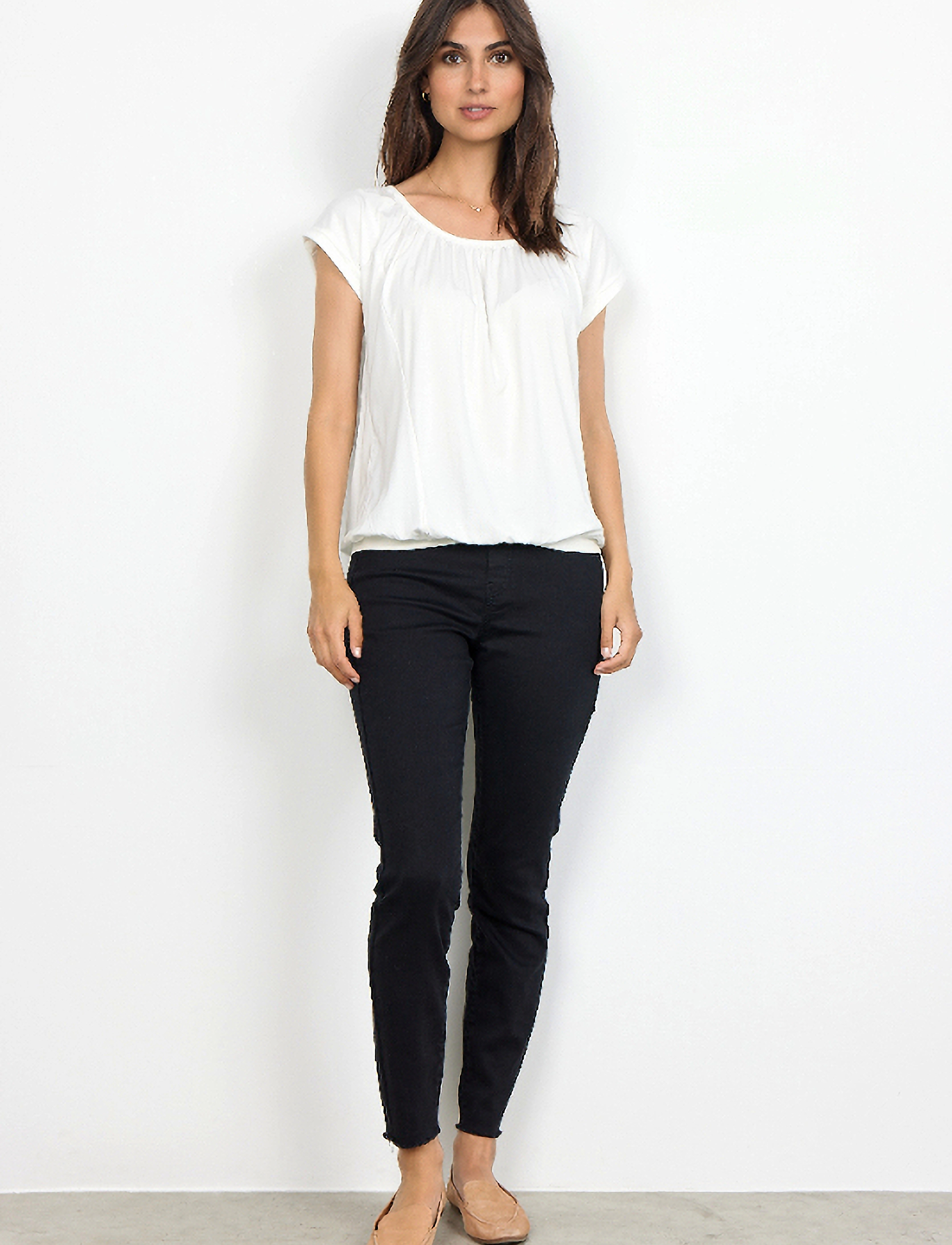 Soyaconcept - SC-MARICA - short-sleeved blouses - offwhite - 4