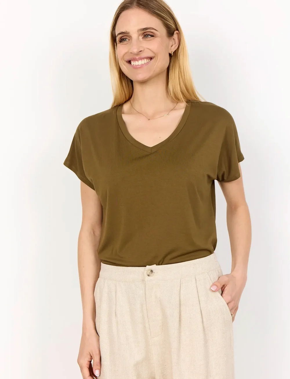 Soyaconcept - SC-MARICA - t-shirts - 7230 misty olive - 0