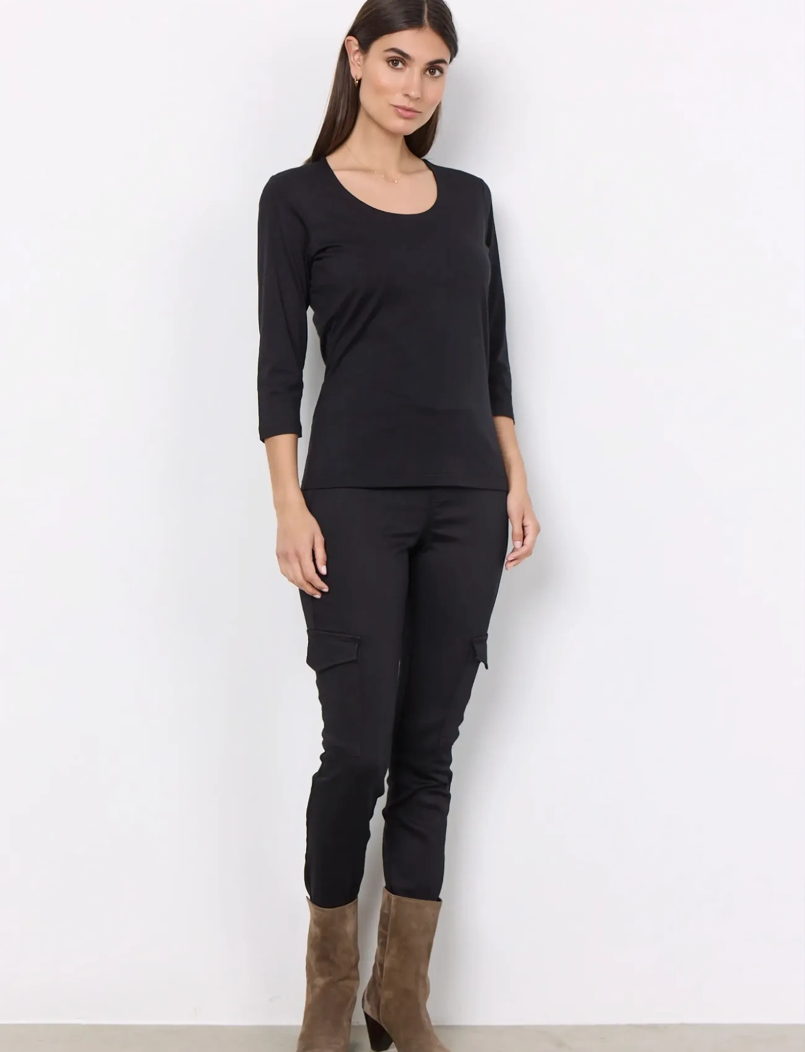 Soyaconcept - SC-PYLLE - topi ar garām piedurknēm - black - 4