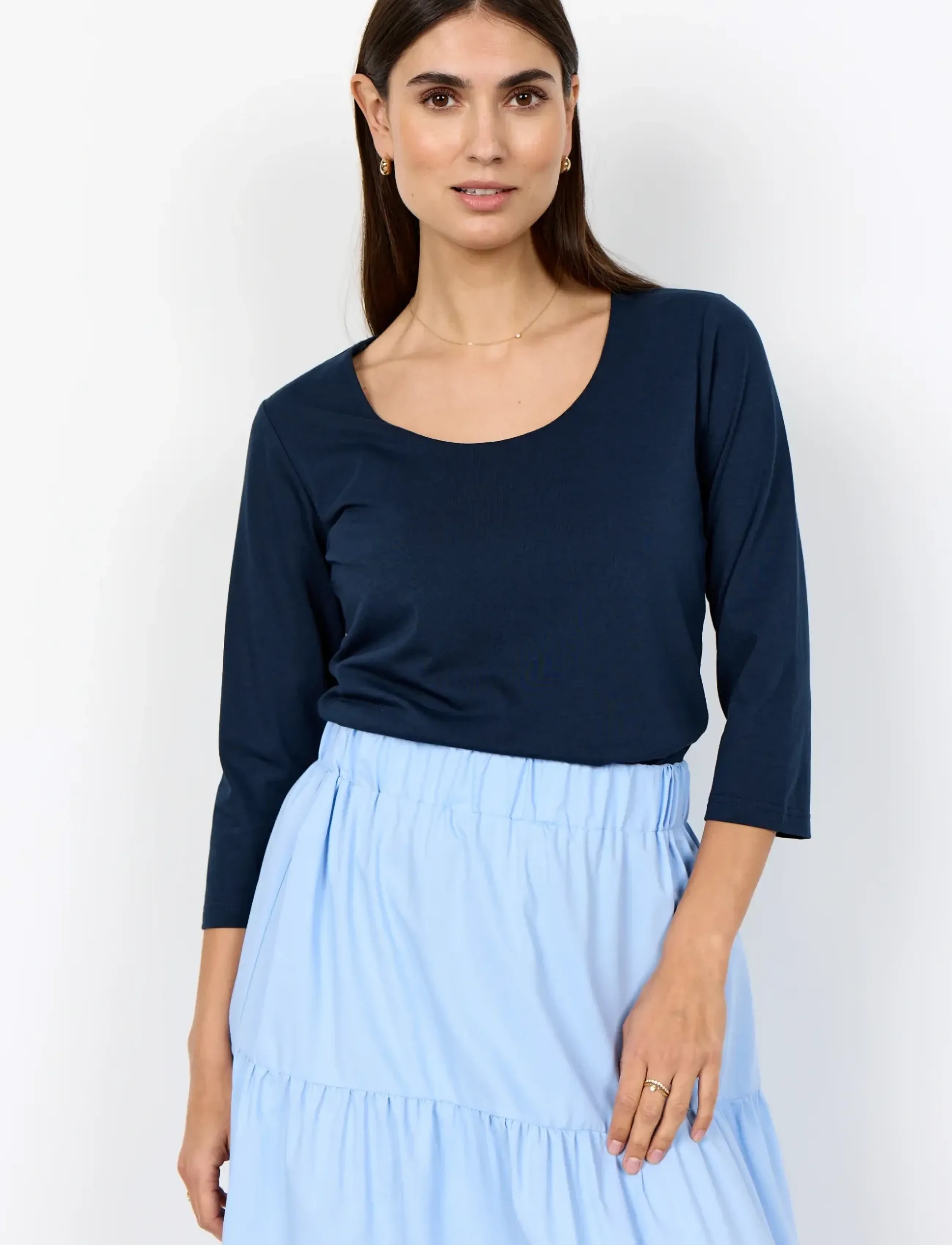 Soyaconcept Sc-Pylle, XS, Blue, T-Shirts & Toppe > Langærmede, Dame